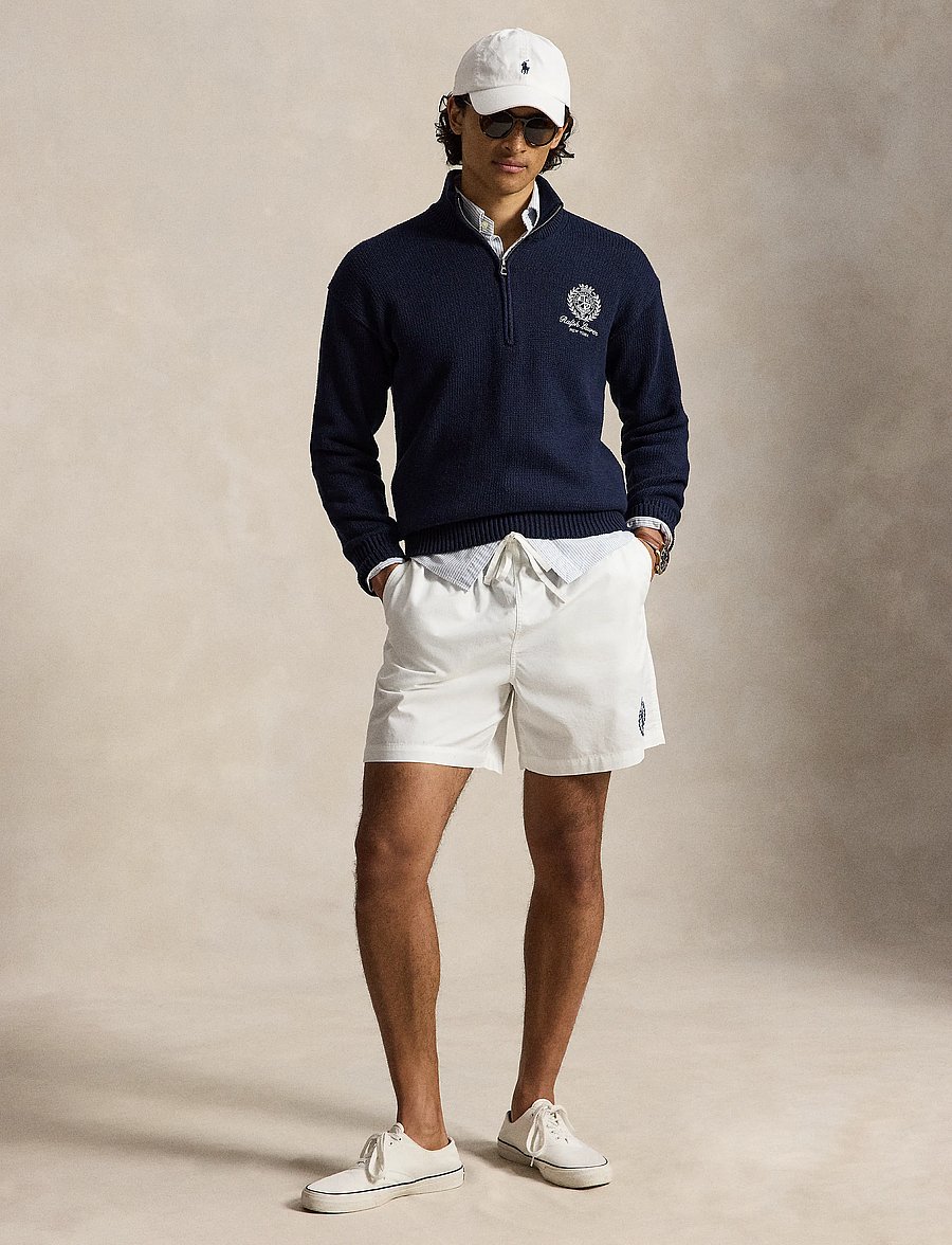 Polo Ralph Lauren - Relaxed Fit Cotton Quarter-Zip Sweater - hálfrenndar peysur - hunter navy - 3