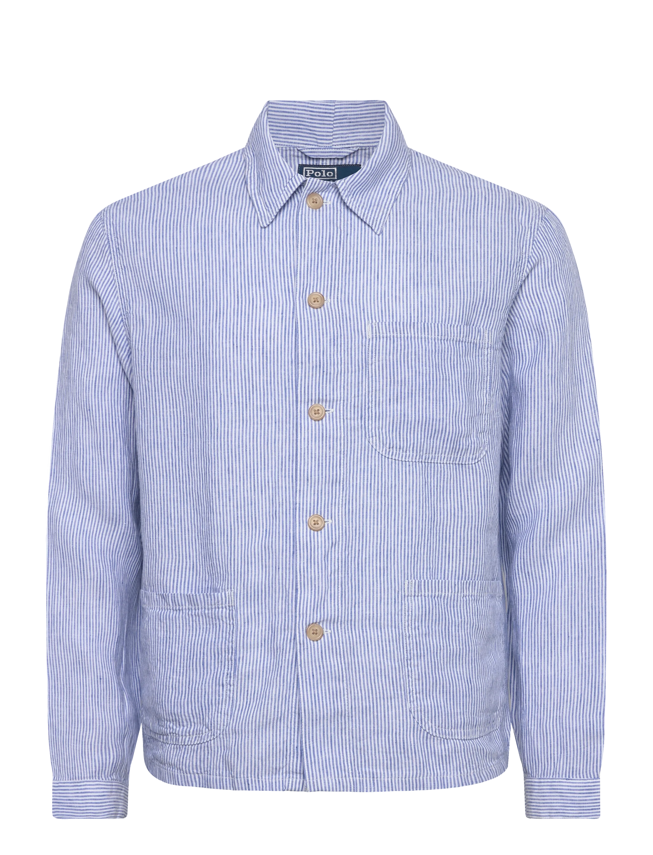 Polo Ralph Lauren SLUBBY LINEN-WVN-SHIRT - Clothing - 7294 CABANA BLUE / blue