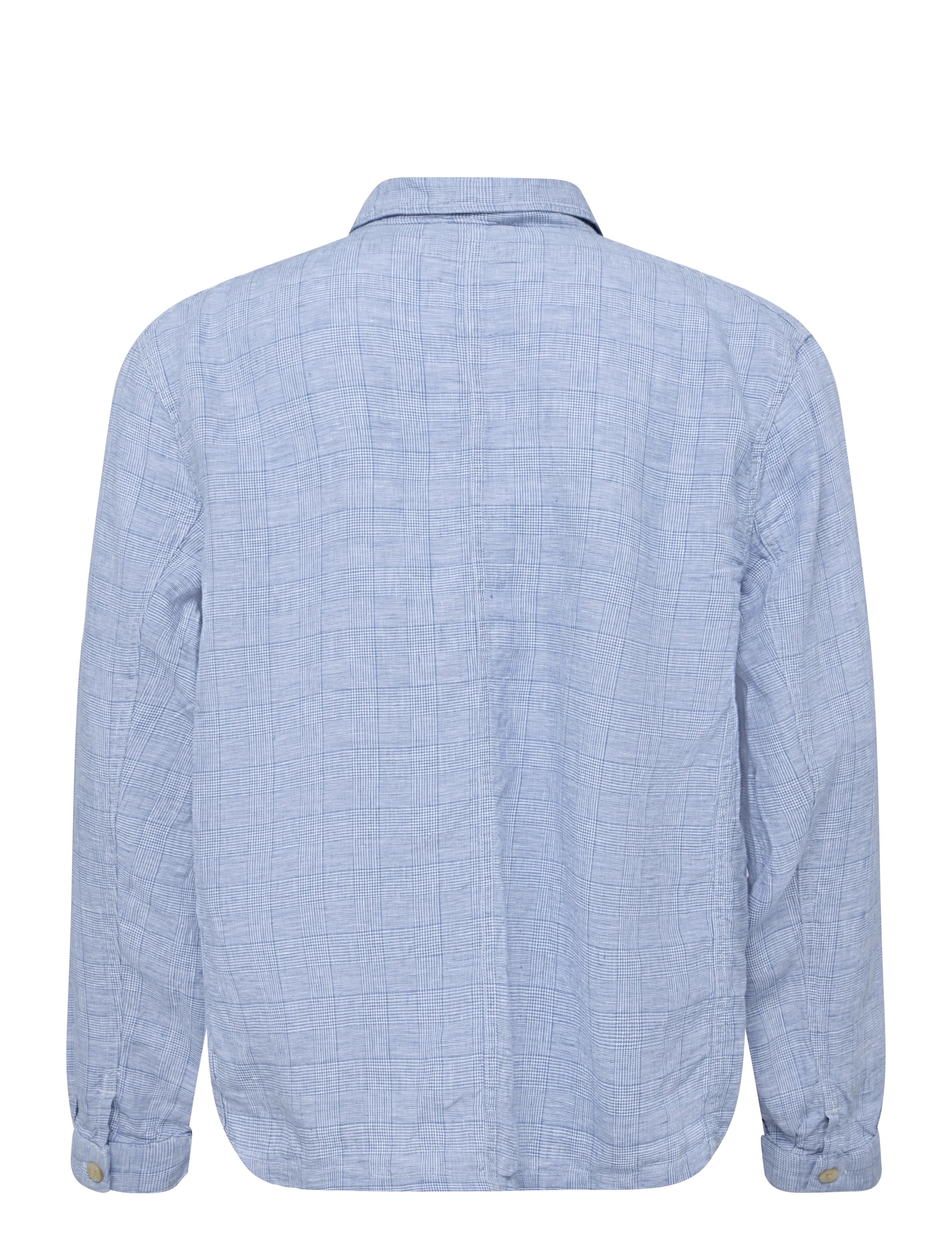Polo Ralph Lauren - Plaid Linen Utility Overshirt - vindjakker - 7273 blue white - 2