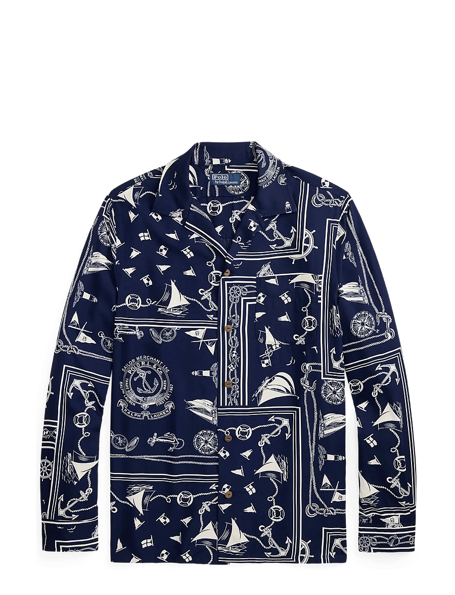 Polo Ralph Lauren - Classic Fit Nautical Bandanna Shirt - mustriga särgid - 7267 nautical ban - 1