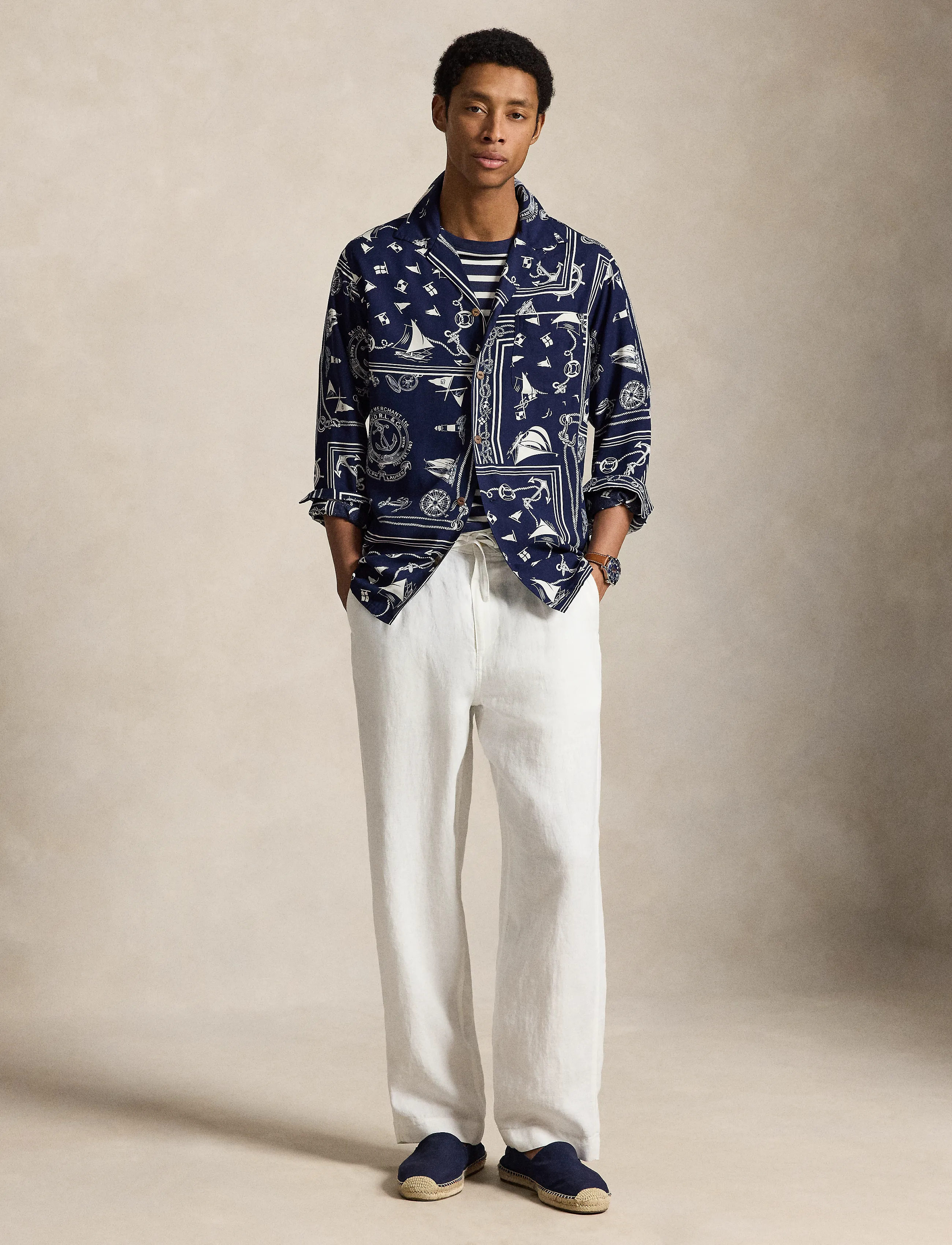 Polo Ralph Lauren - Classic Fit Nautical Bandanna Shirt - mustriga särgid - 7267 nautical ban - 3