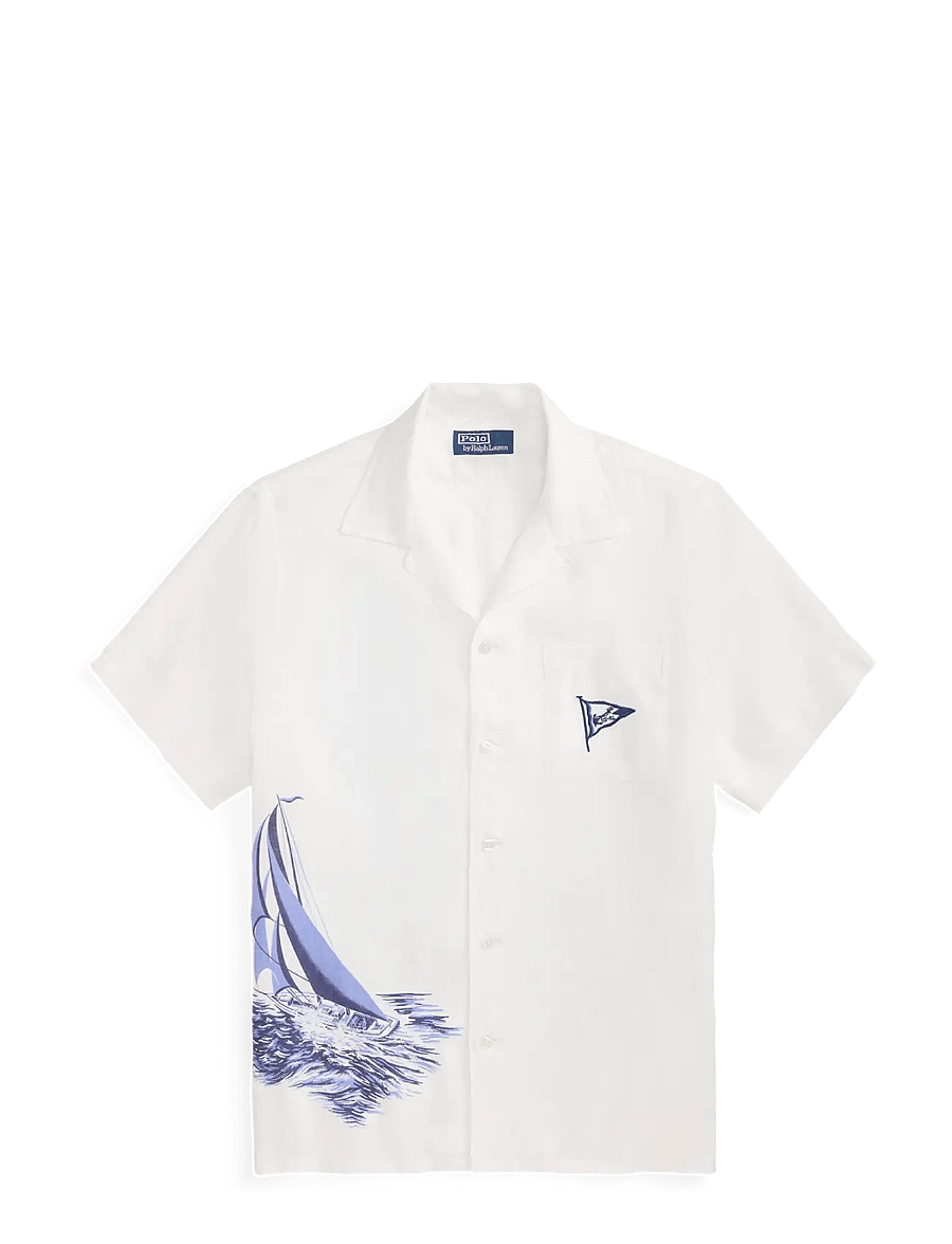 Polo Ralph Lauren - Classic Fit Nautical Linen Camp Shirt - skjorter med mønster - 7277 vintage naut - 0