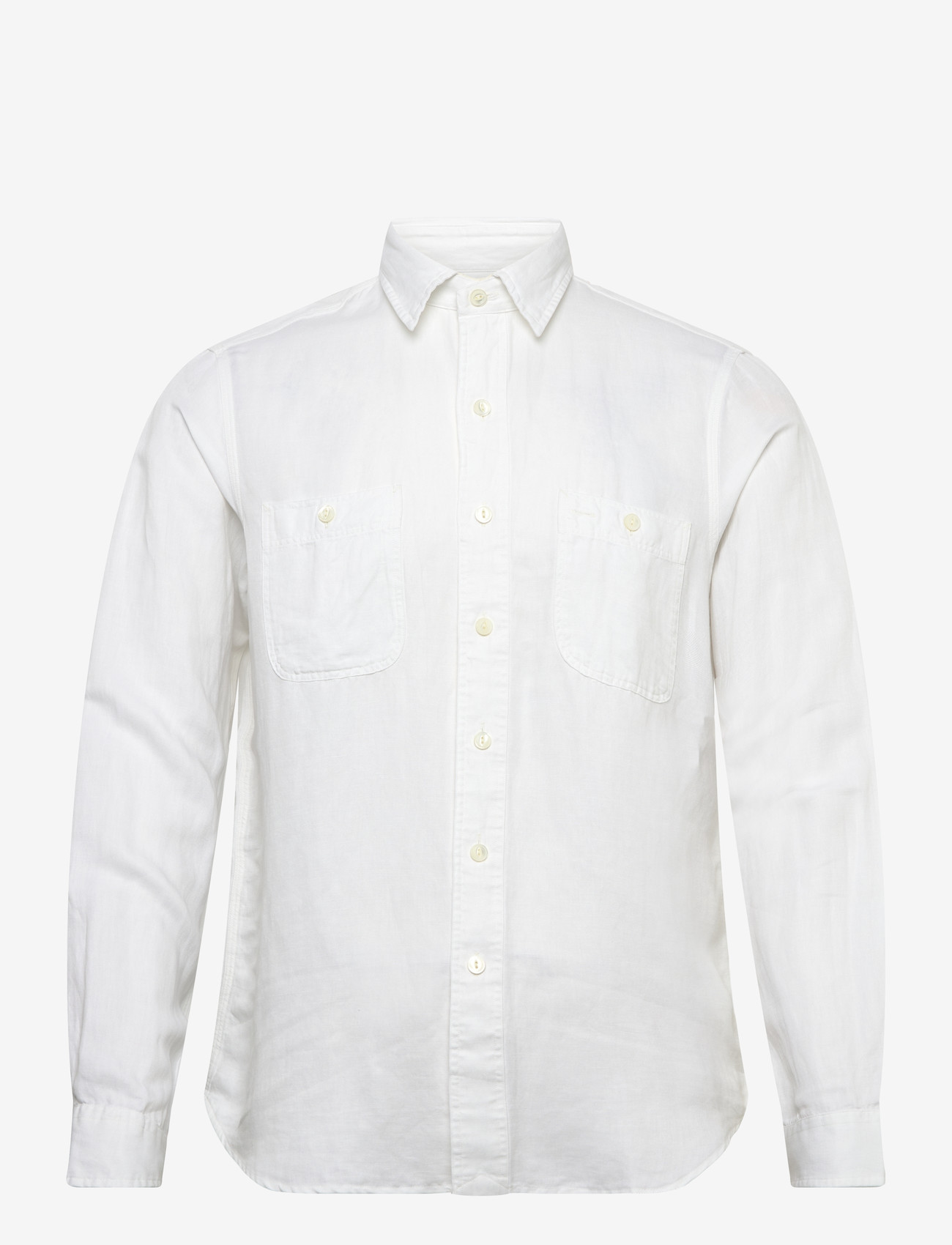 Polo Ralph Lauren - Classic Fit Linen-Silk Workshirt - basic skjorter - white - 0