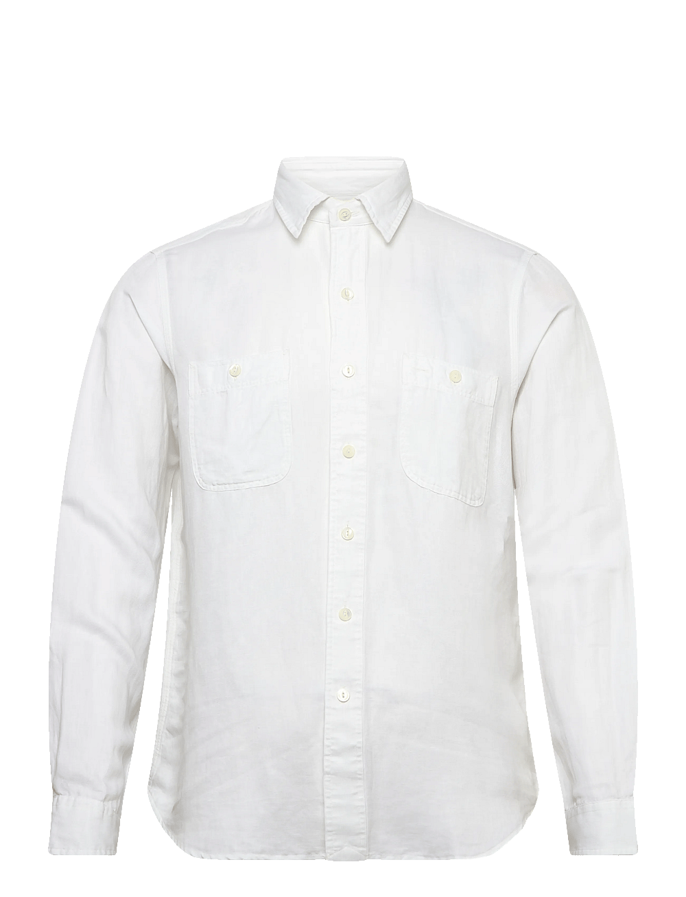Polo Ralph Lauren - Classic Fit Linen-Silk Workshirt - basic skjorter - white - 0