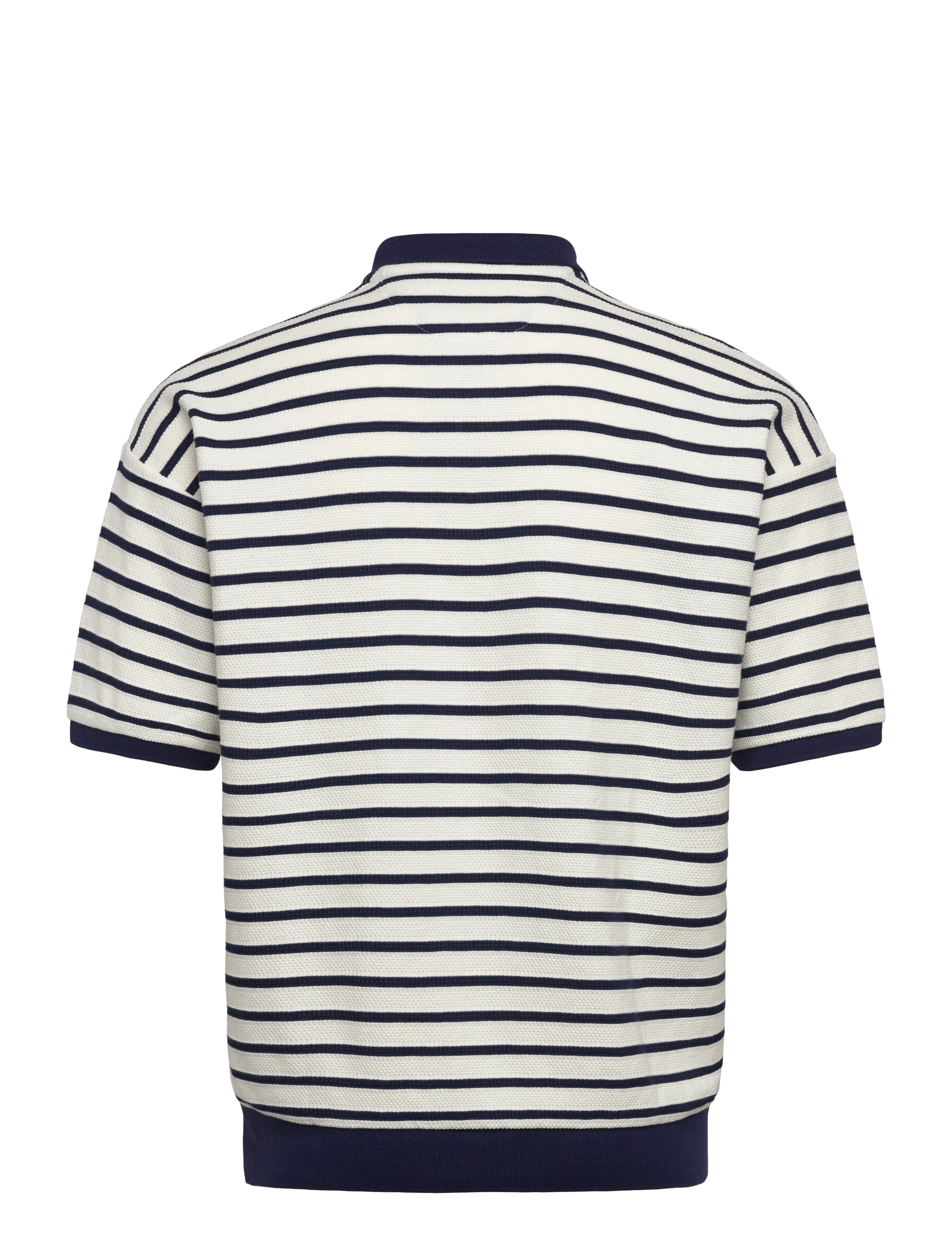 Polo Ralph Lauren - Relaxed Fit Striped Textured Polo Shirt - stutterma pólóbolir - nevis/ newport na - 1