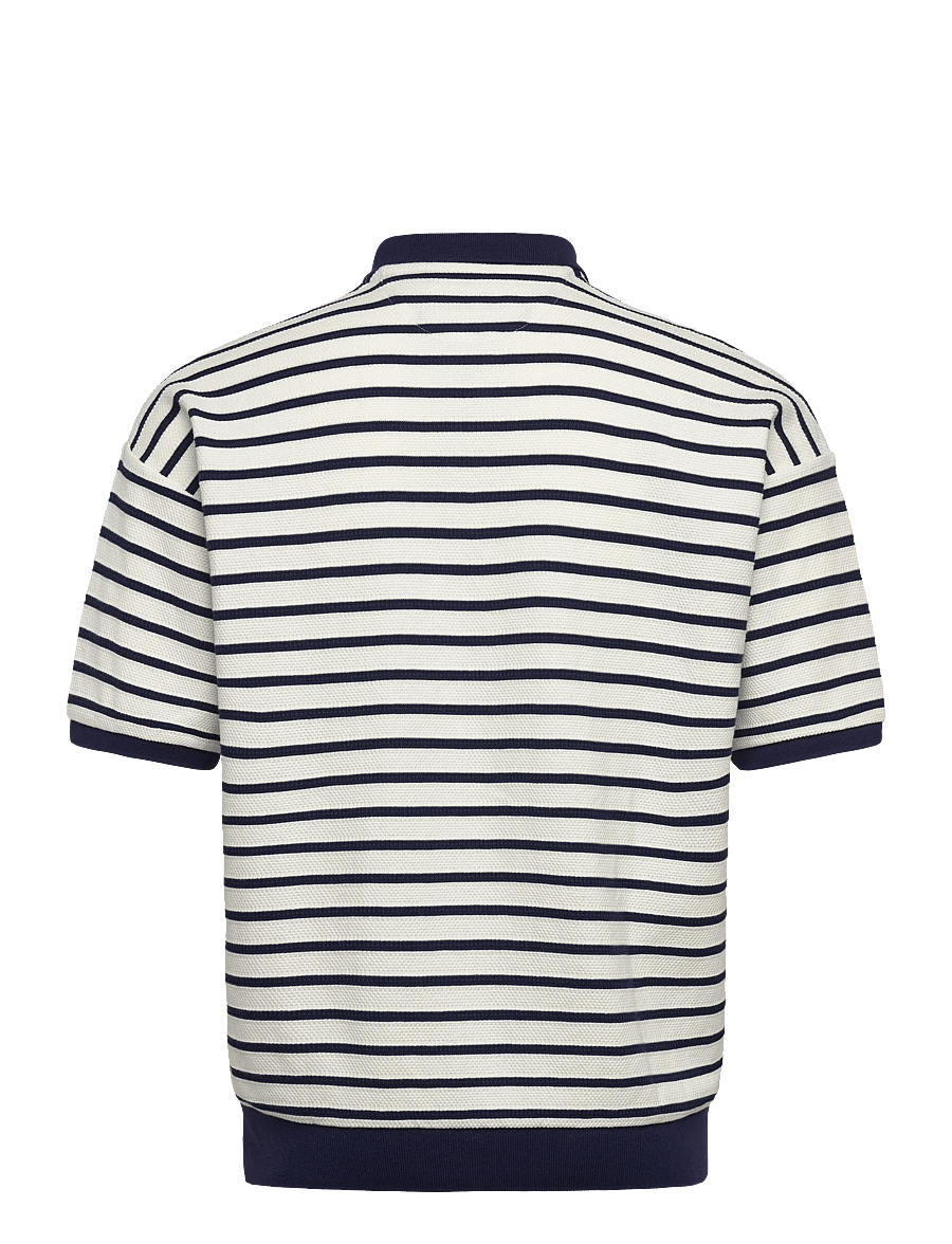 Polo Ralph Lauren - Relaxed Fit Striped Textured Polo Shirt - stutterma pólóbolir - nevis/ newport na - 1