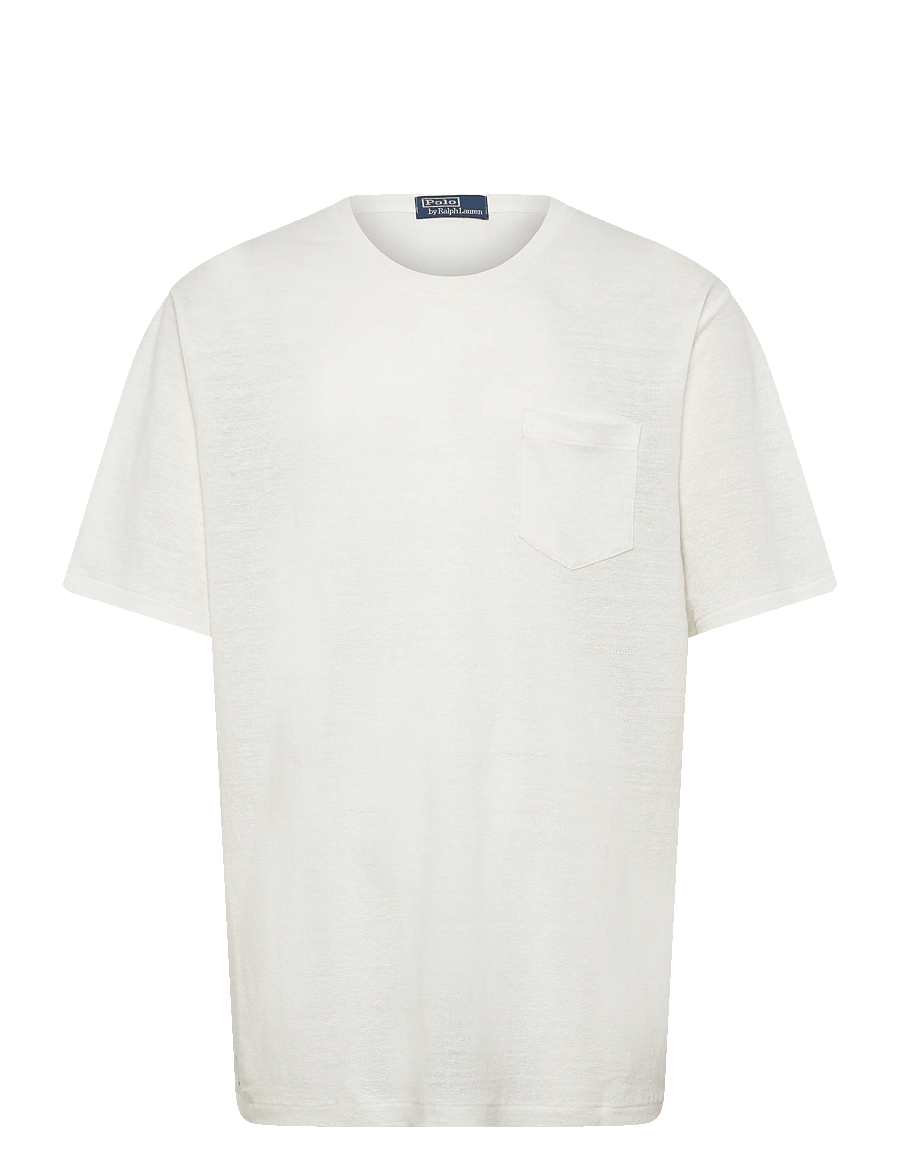 Polo Ralph Lauren - Standard Fit Linen Mesh T-Shirt - kurzärmelige t-shirts - deckwash white - 0