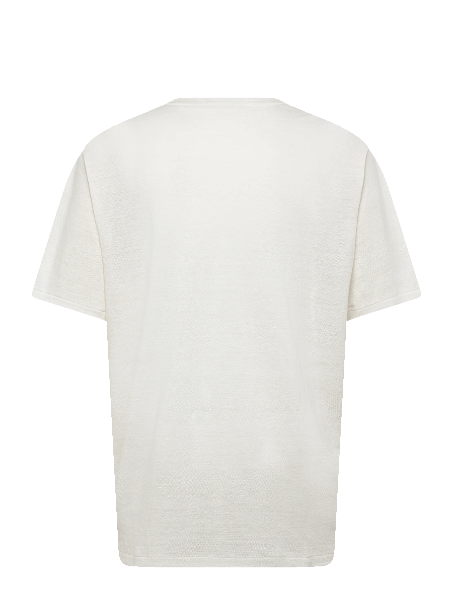 Polo Ralph Lauren - Standard Fit Linen Mesh T-Shirt - kurzärmelige t-shirts - deckwash white - 1