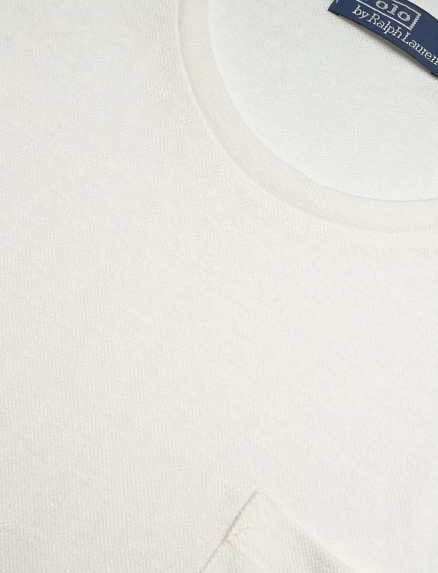 Polo Ralph Lauren - Standard Fit Linen Mesh T-Shirt - kurzärmelige t-shirts - deckwash white - 2