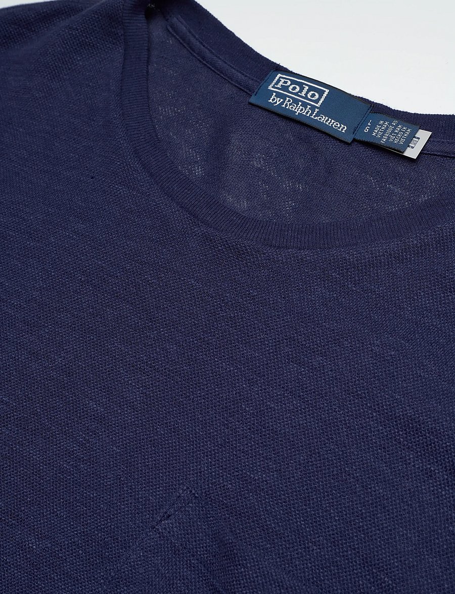 Polo Ralph Lauren - Standard Fit Linen Mesh T-Shirt - kurzärmelige t-shirts - newport navy - 2