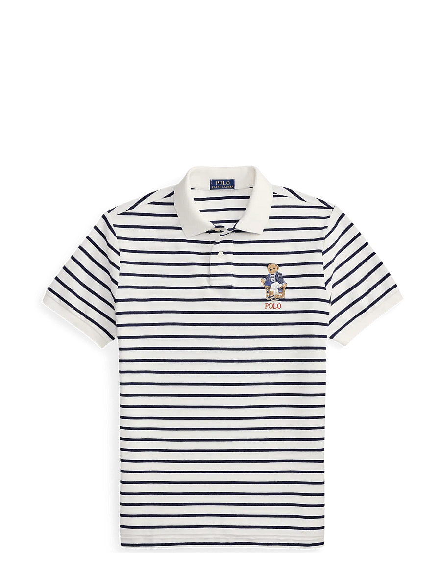 Polo Ralph Lauren - Custom Slim Fit Polo Bear Polo Shirt - newport bear-whit - 1