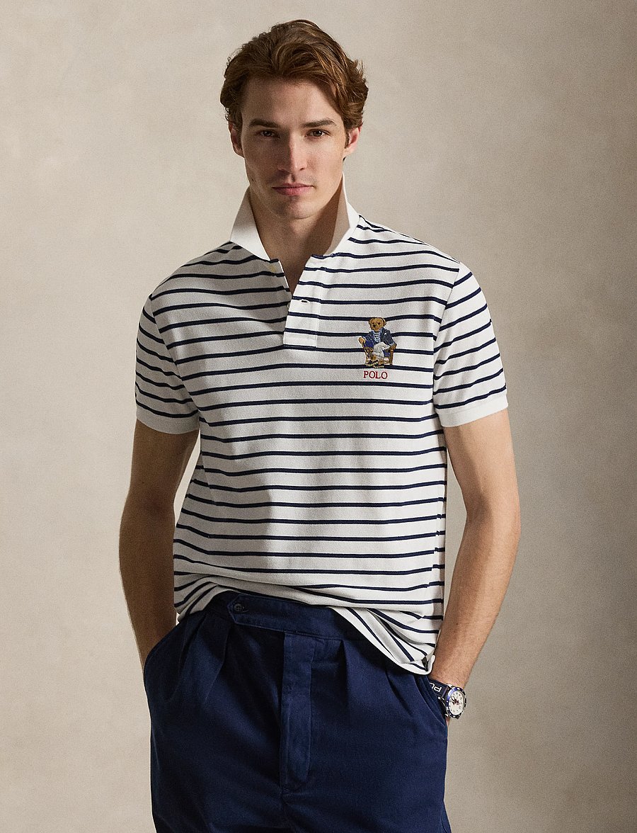 Polo Ralph Lauren - Custom Slim Fit Polo Bear Polo Shirt - newport bear-whit - 0