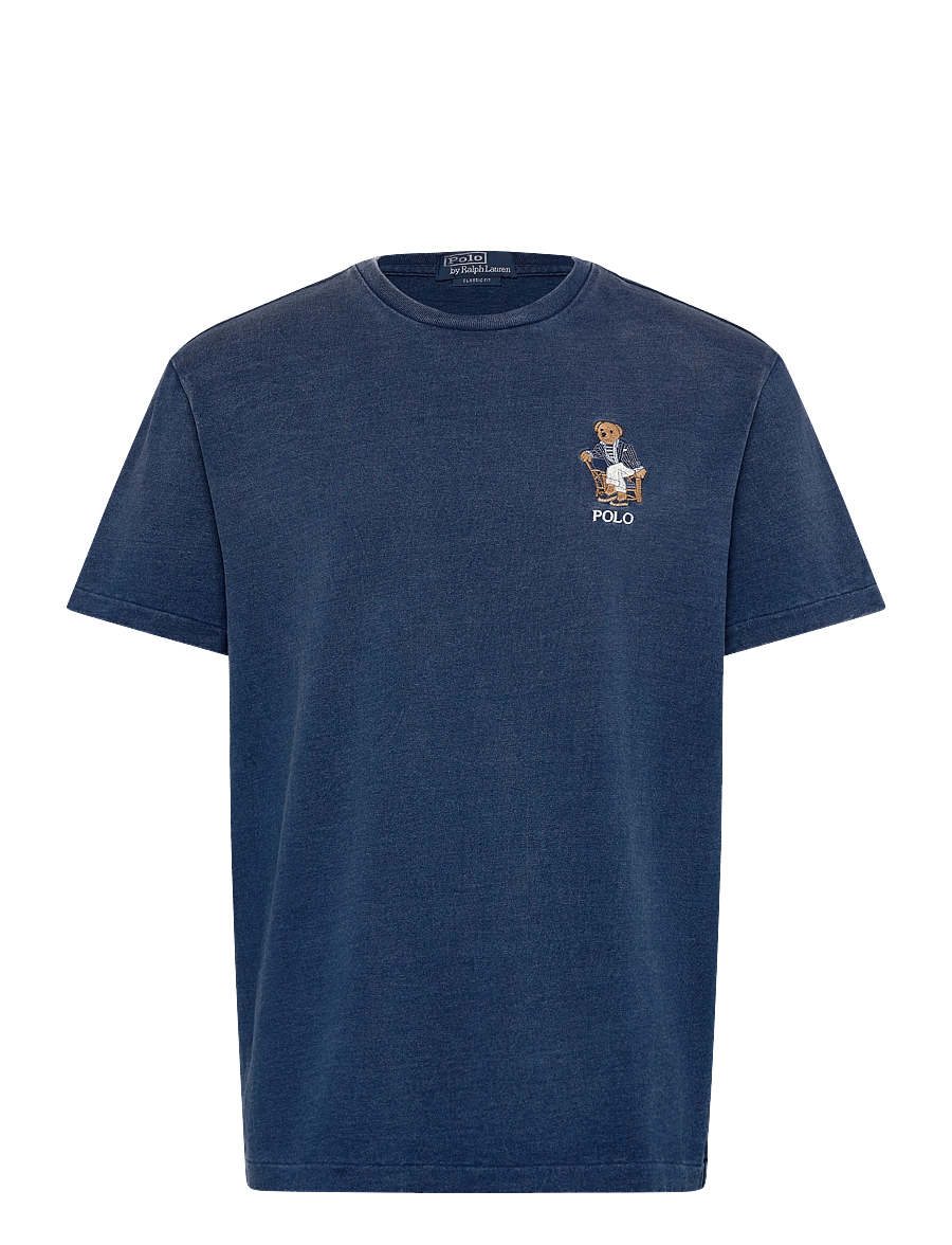 Polo Ralph Lauren - Classic Fit Polo Bear Indigo T-Shirt - kortærmede t-shirts - newport bear- drk - 0