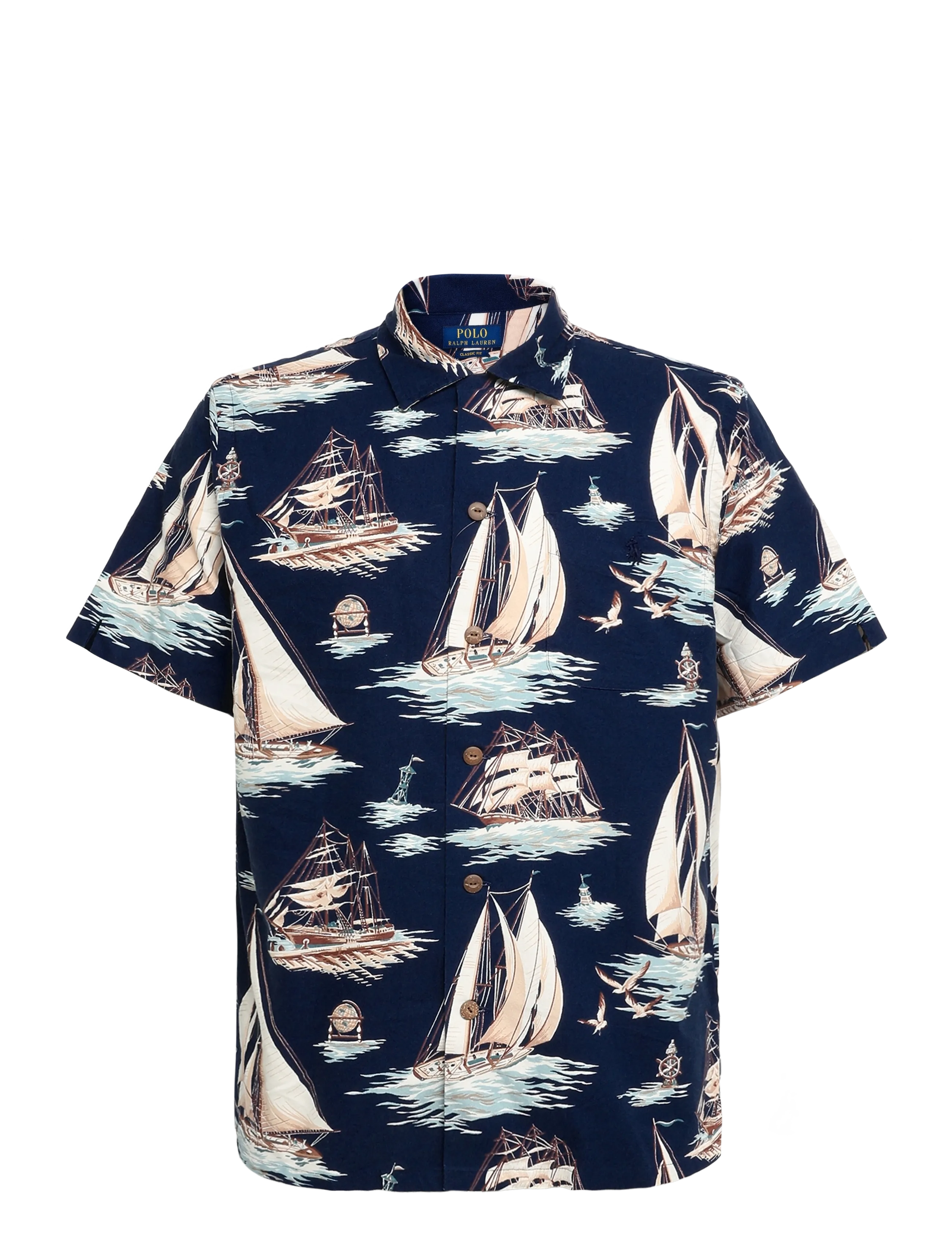 Polo Ralph Lauren Classic Fit Sailboat-Print Oxford Shirt - Tänavastiil - 7247 VINTAGE SCHO / navy