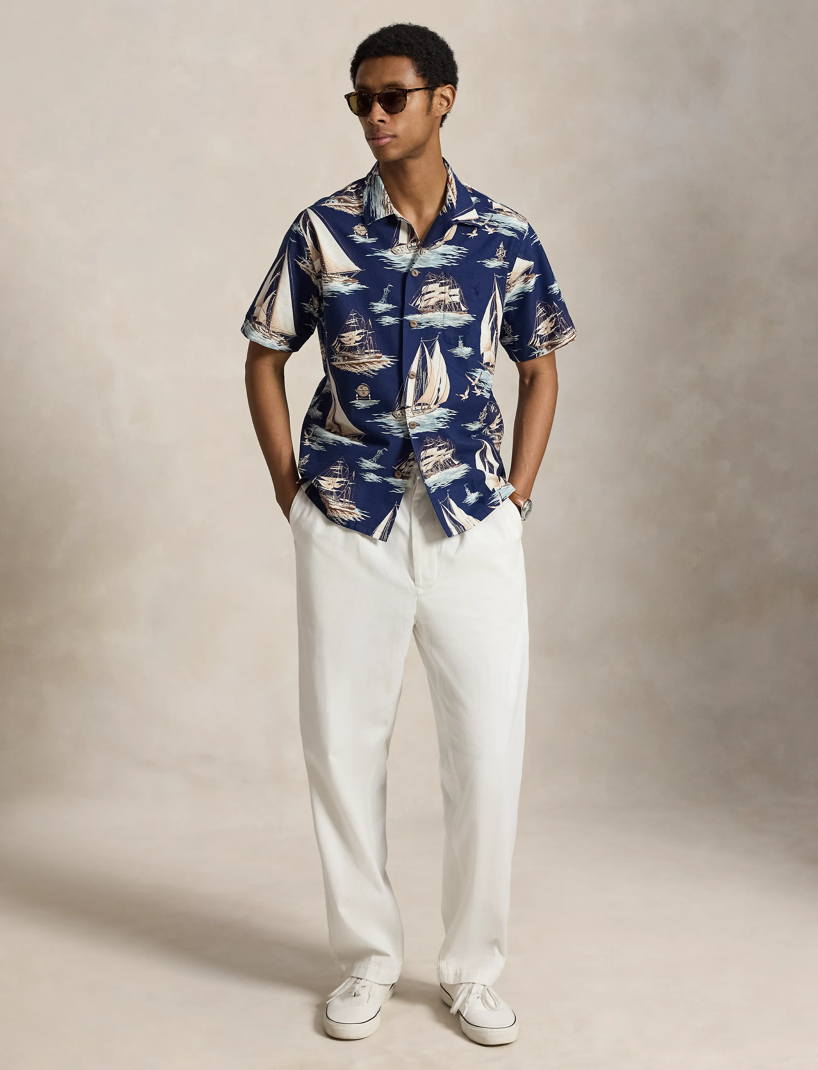 Polo Ralph Lauren - Classic Fit Sailboat-Print Oxford Shirt - 7247 vintage scho - 4