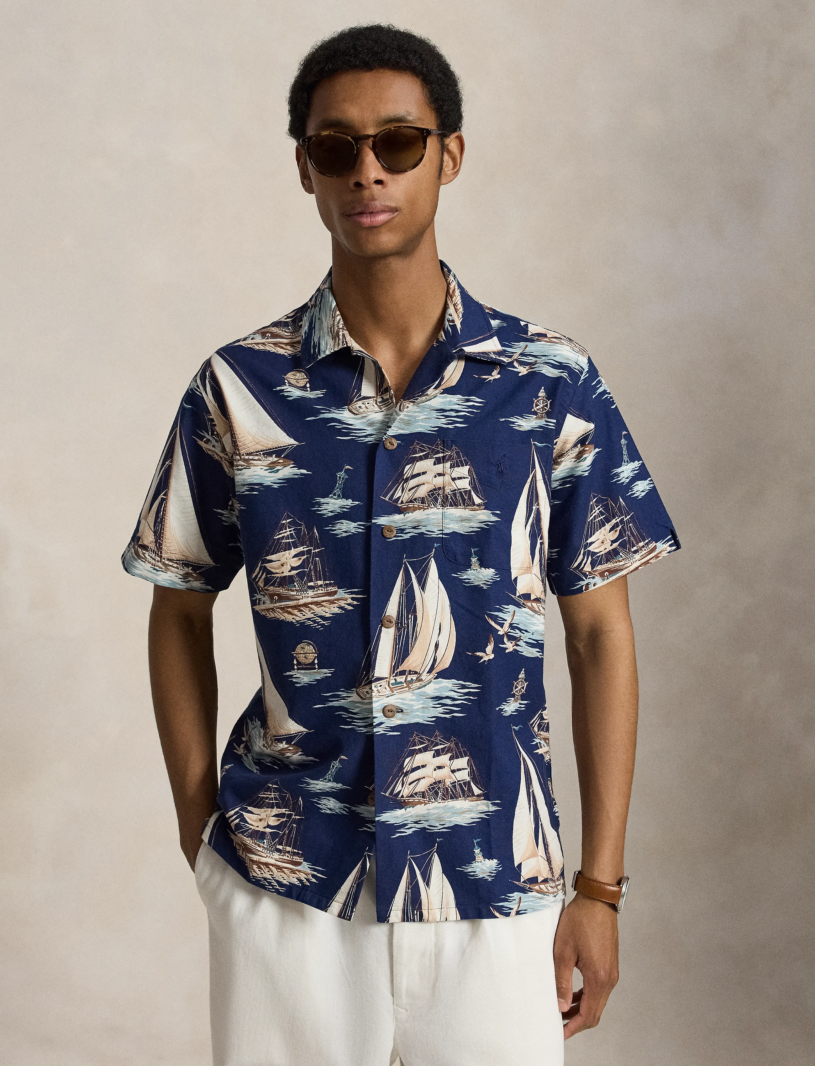 Polo Ralph Lauren - Classic Fit Sailboat-Print Oxford Shirt - 7247 vintage scho - 5
