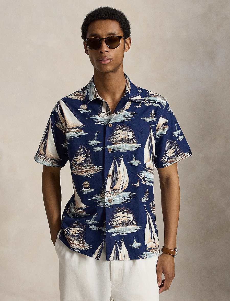 Polo Ralph Lauren - Classic Fit Sailboat-Print Oxford Shirt - 7247 vintage scho - 5