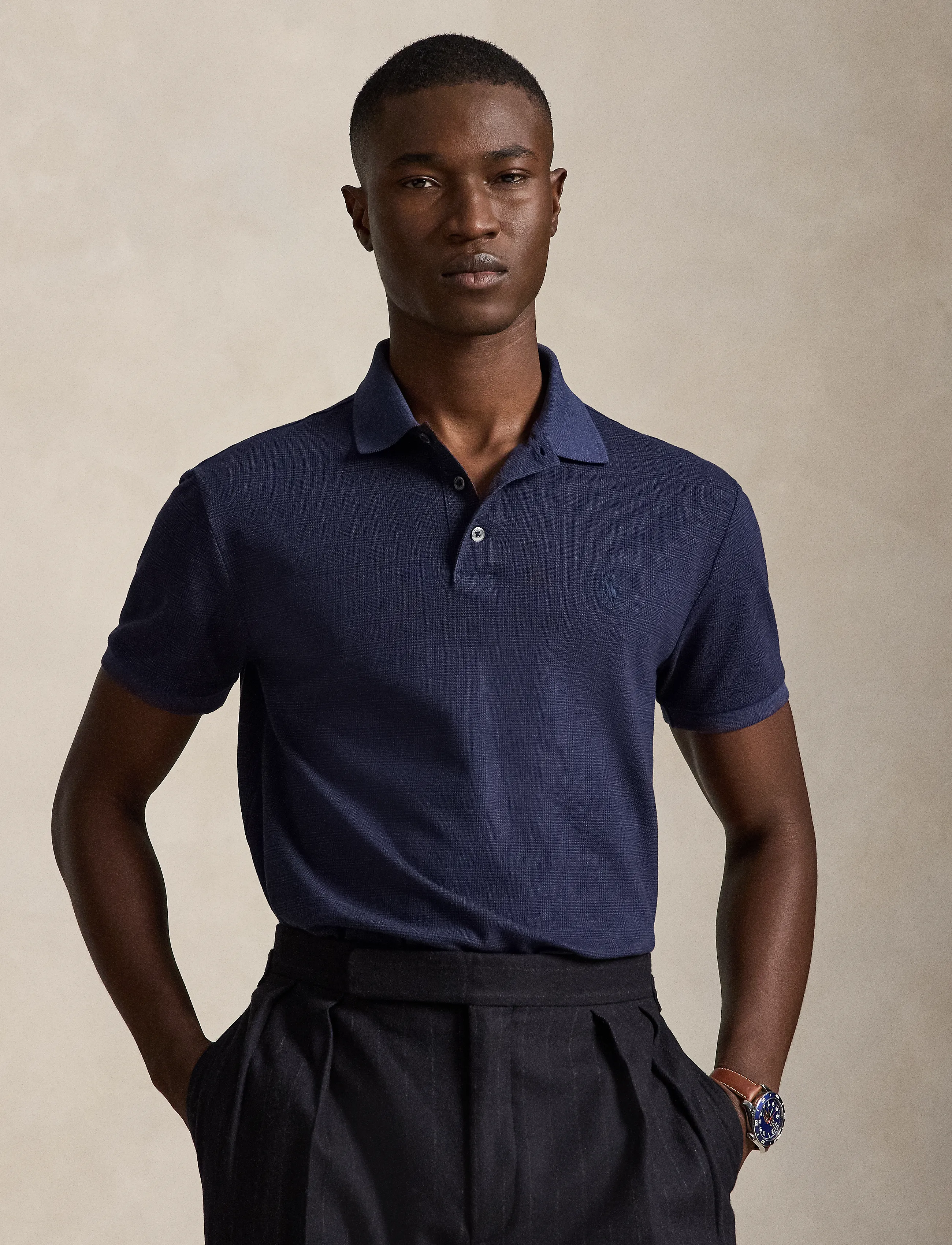 Polo Ralph Lauren - Custom Slim Fit Stretch Mesh Polo Shirt - langärmlige strick-polohemden - small glen-spring - 4