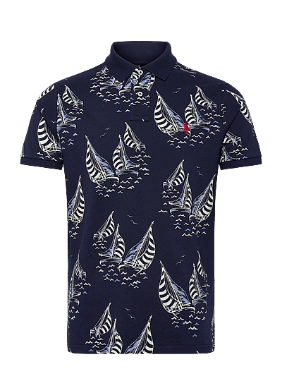 Custom Slim Fit Sailboat Mesh Polo Shirt - KortæRmede