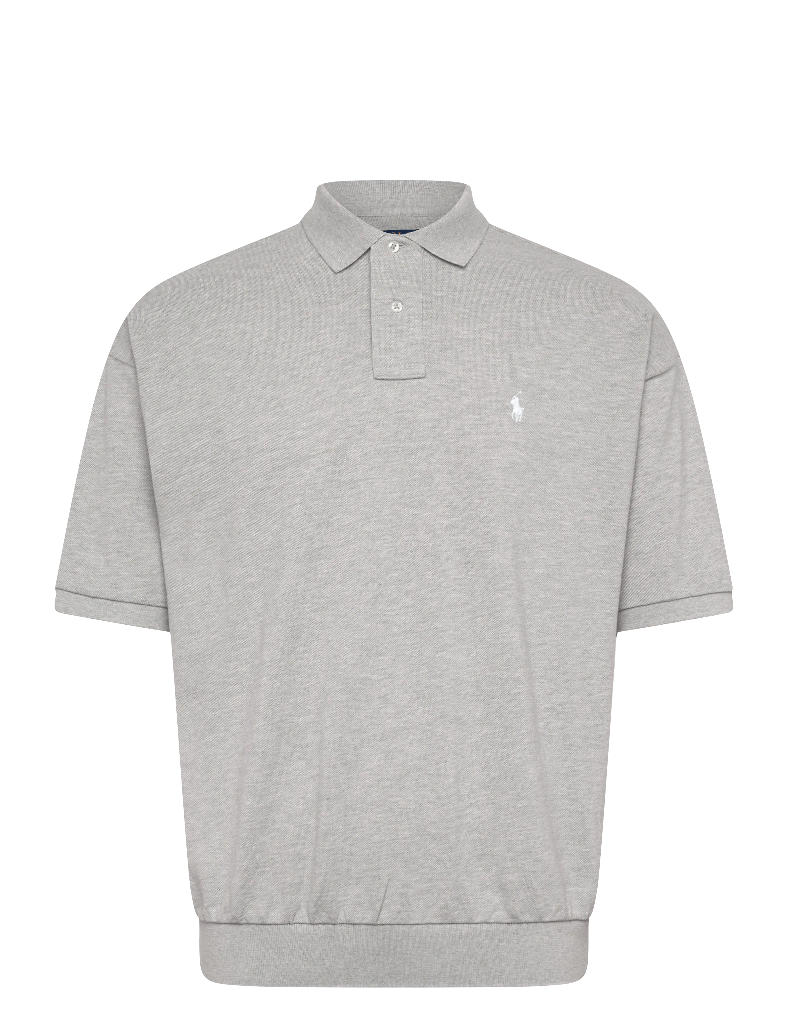 Polo Ralph Lauren 20/1 MESH-KNT-POLO - Voir tout - SPRING HEATHER/C1 / grey