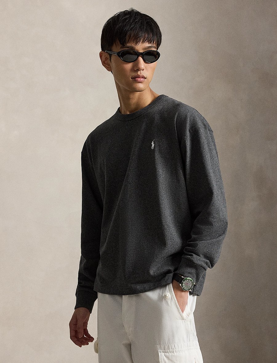 Polo Ralph Lauren - Relaxed Fit Jersey Long-Sleeve T-Shirt - windsor heather/c - 1