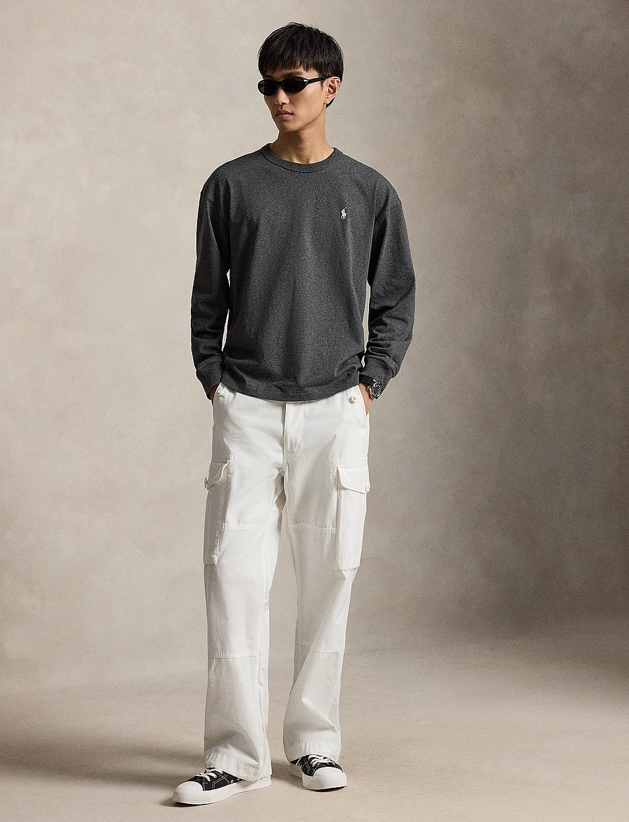 Polo Ralph Lauren - Relaxed Fit Jersey Long-Sleeve T-Shirt - windsor heather/c - 4
