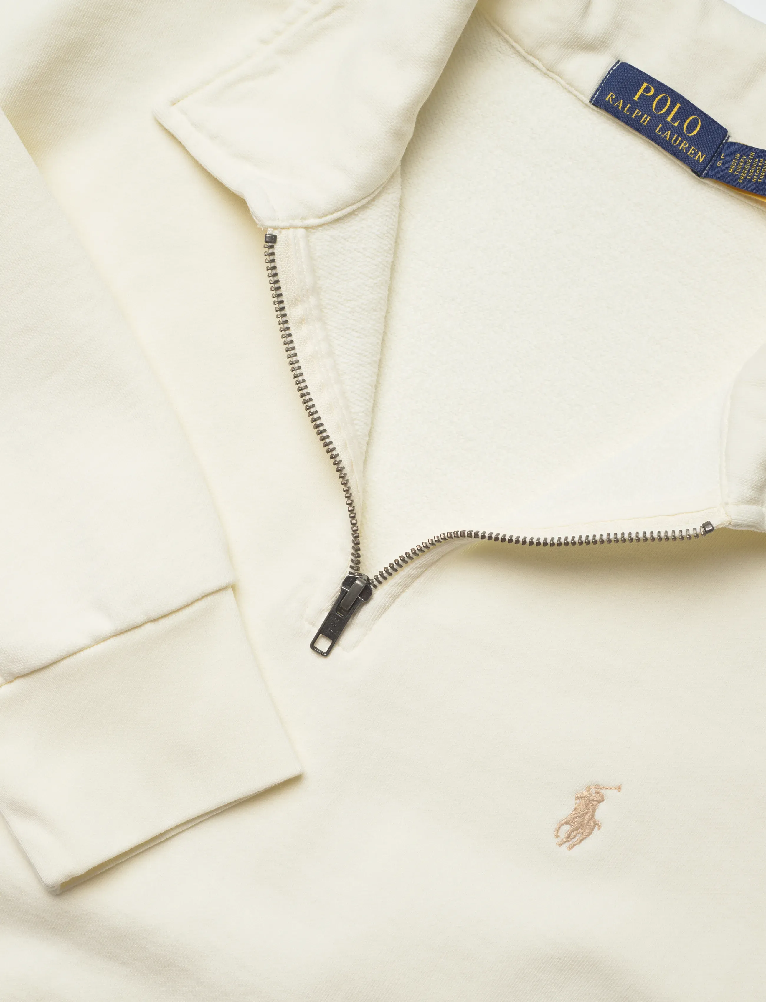 Polo Ralph Lauren - Loopback Fleece Quarter-Zip Sweatshirt - long-sleeved polos - clubhouse cream - 2