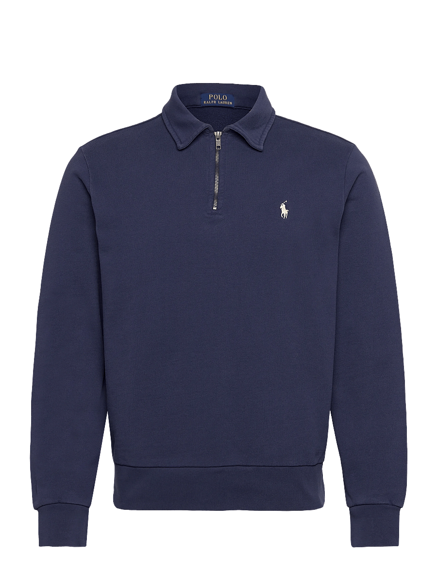 Polo Ralph Lauren - Loopback Fleece Quarter-Zip Sweatshirt - långärmade pikéer - cruise navy - 0