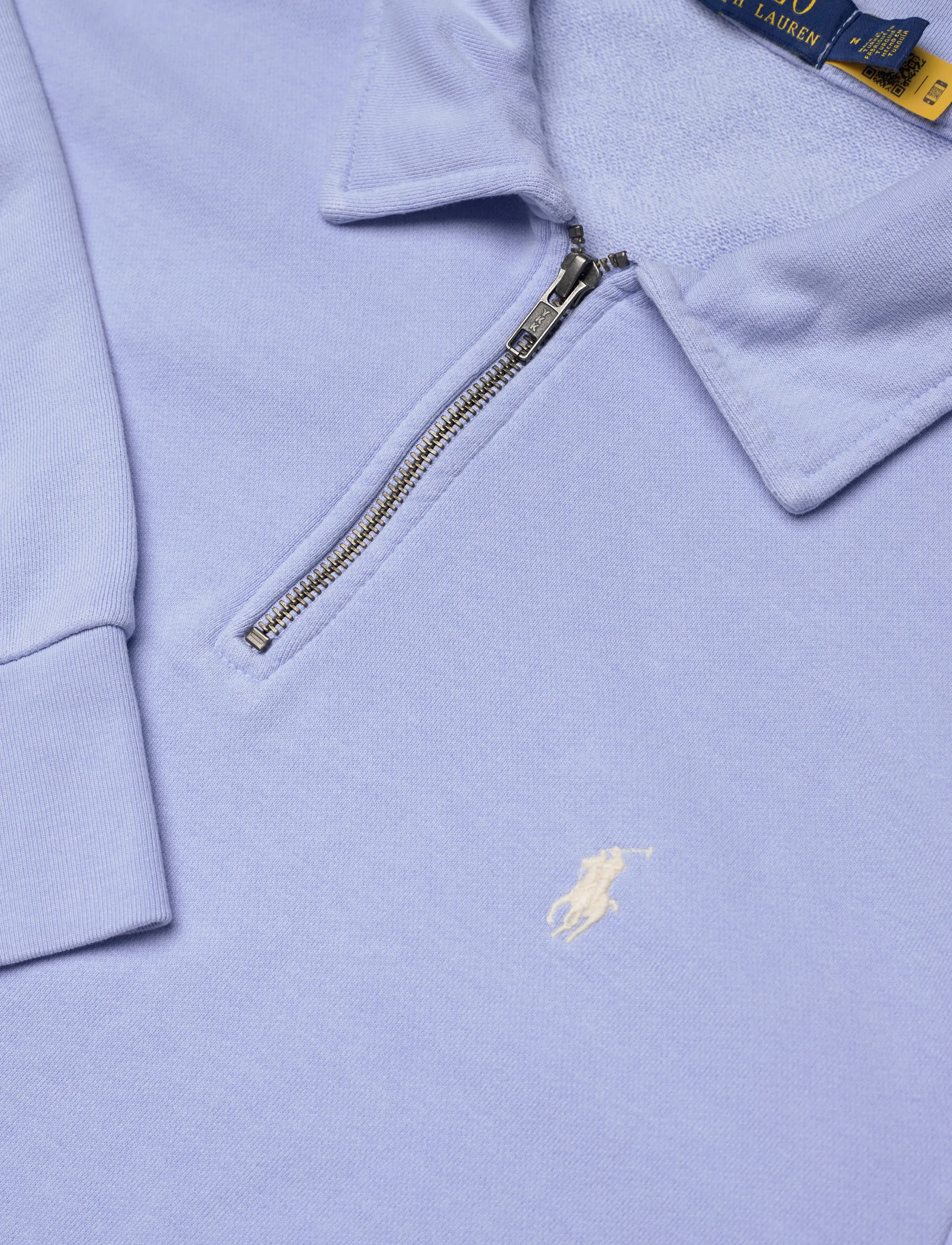 Polo Ralph Lauren - Loopback Fleece Quarter-Zip Sweatshirt - polos à manches longues - pebble blue - 2