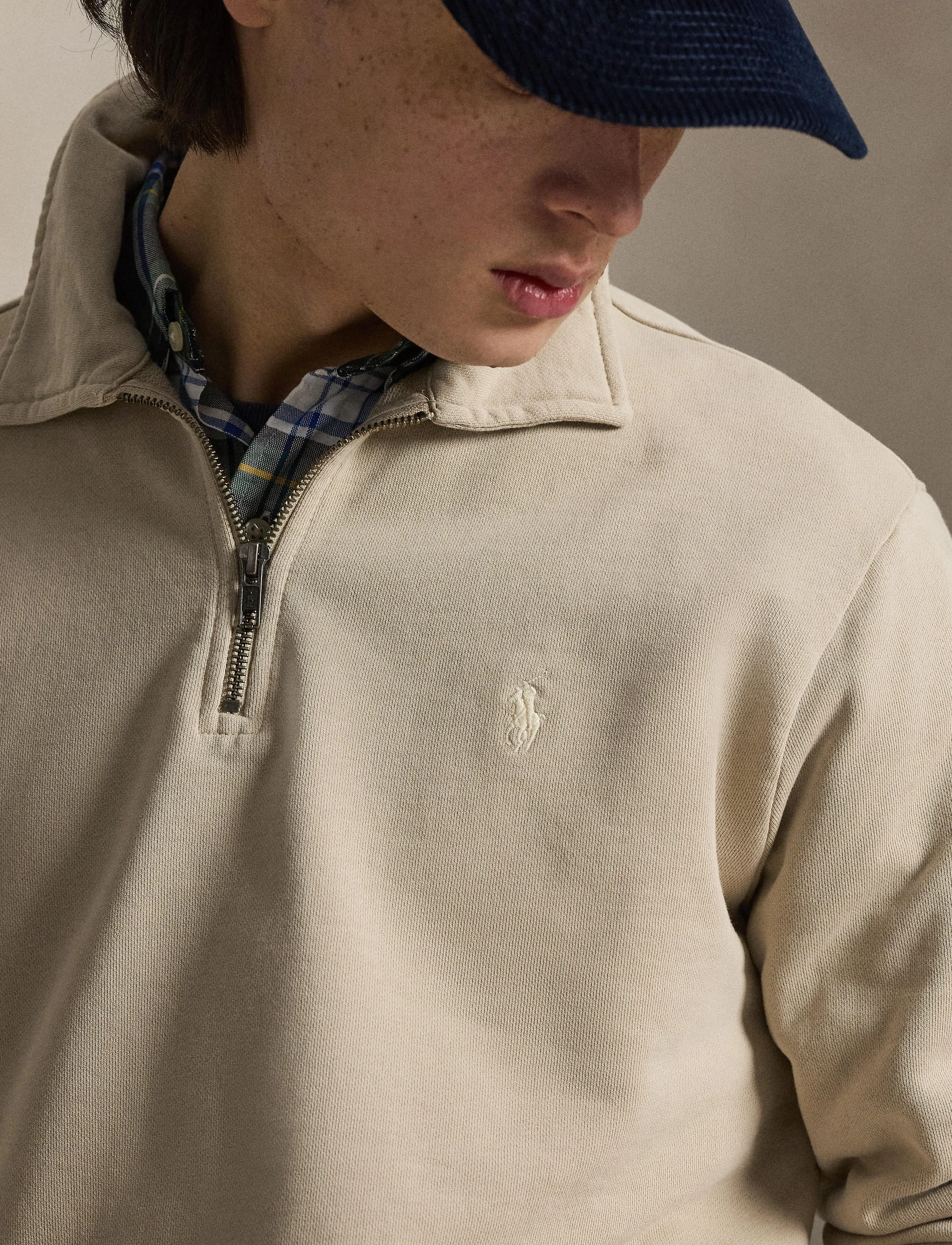 Polo Ralph Lauren - Loopback Fleece Quarter-Zip Sweatshirt - langærmede poloer - stoneware grey - 4