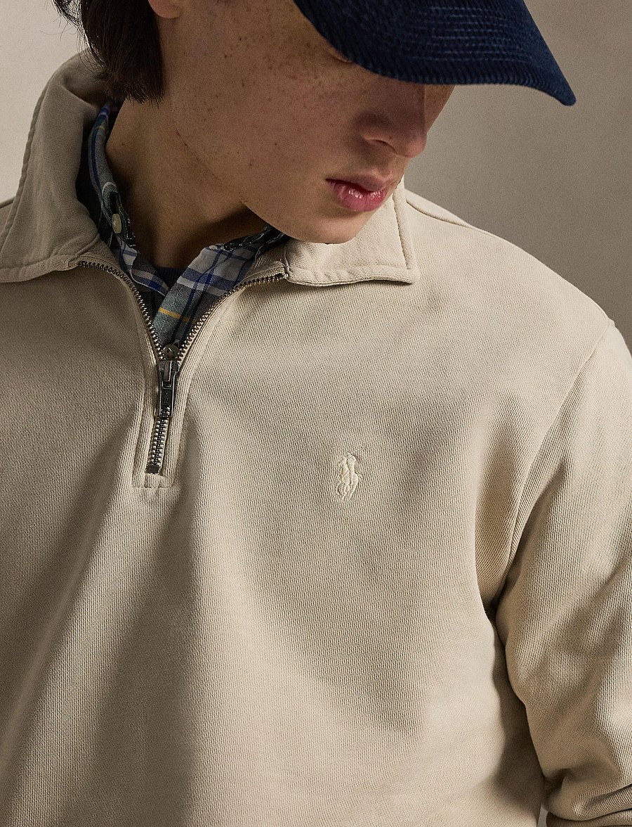Polo Ralph Lauren - Loopback Fleece Quarter-Zip Sweatshirt - Überhemden - stoneware grey - 4