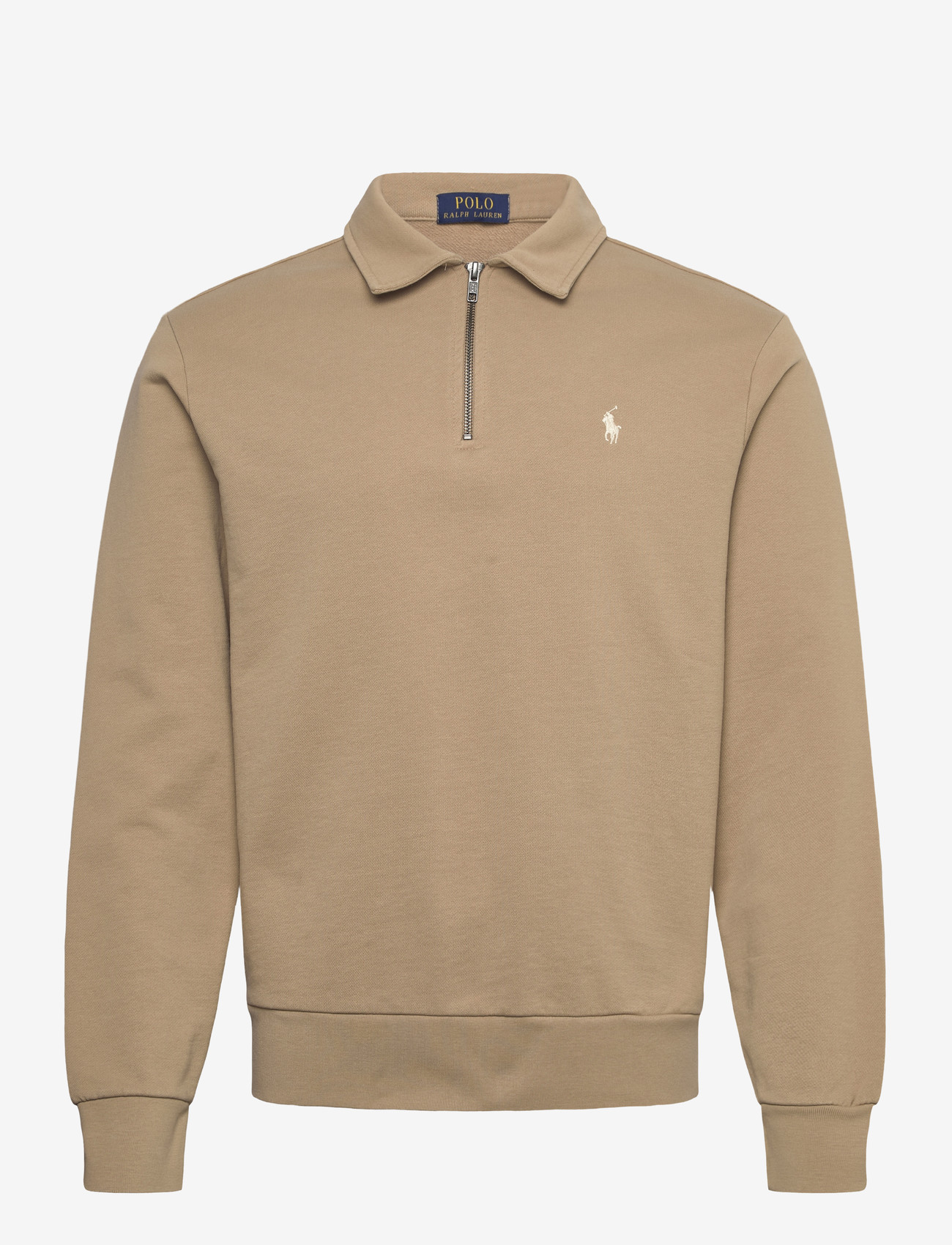 Polo Ralph Lauren - Loopback Fleece Quarter-Zip Sweatshirt - pikkade varrukatega polod - vintage khaki - 0