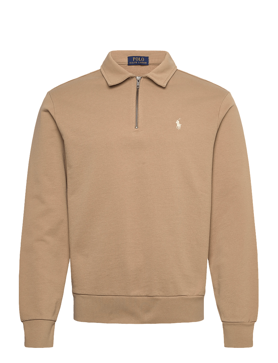 Polo Ralph Lauren - Loopback Fleece Quarter-Zip Sweatshirt - Überhemden - vintage khaki - 0