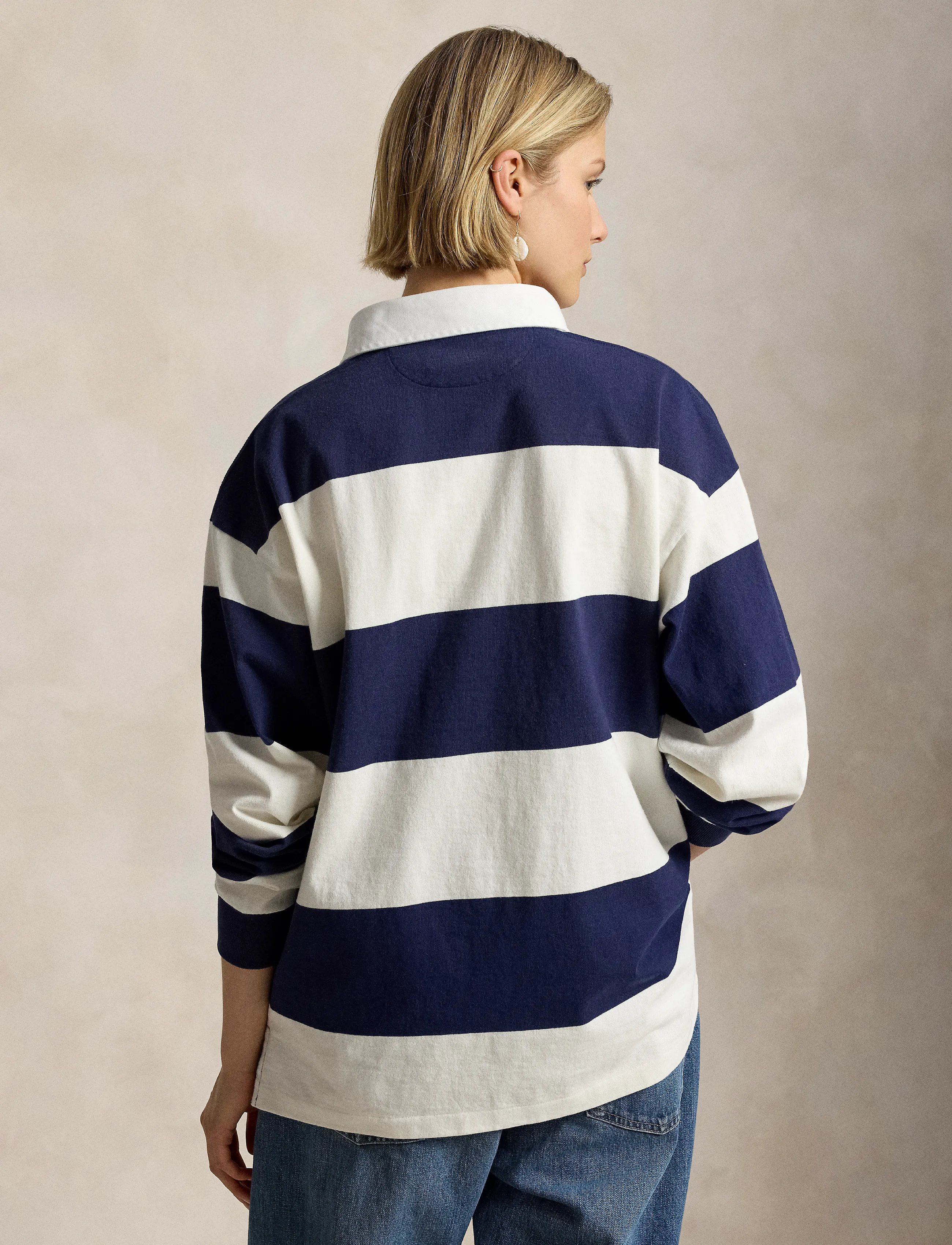 Polo Ralph Lauren - Big Fit Striped Jersey Rugby Shirt - langærmede bluser - newport navy/deck - 5