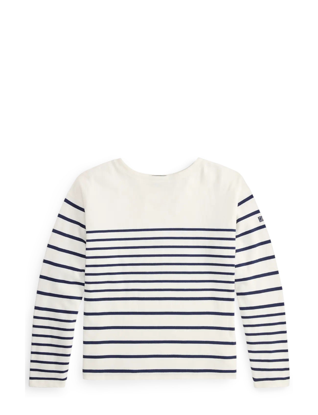 Polo Ralph Lauren Relaxed Fit Striped Jersey Pullover - Stickat - NEWPORT NAVY/WHIT / white