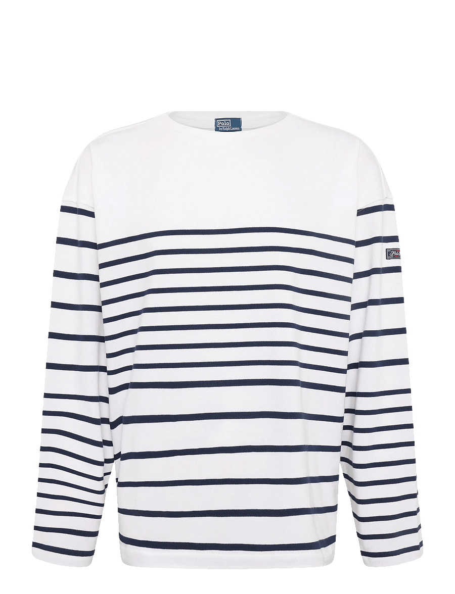 Polo Ralph Lauren - Relaxed Fit Striped Jersey Pullover - rund hals - newport navy/whit - 1