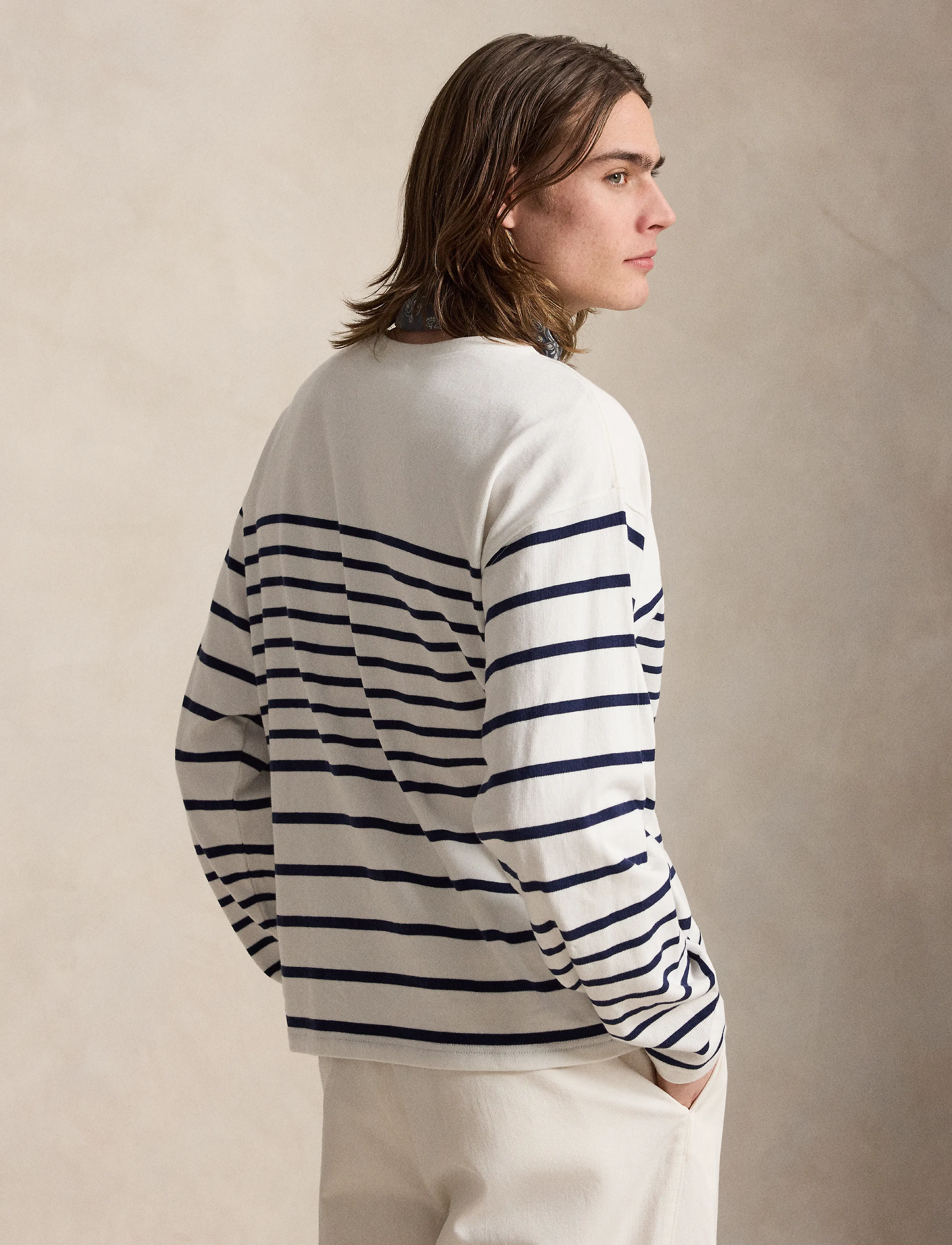 Polo Ralph Lauren - Relaxed Fit Striped Jersey Pullover - rund hals - newport navy/whit - 2