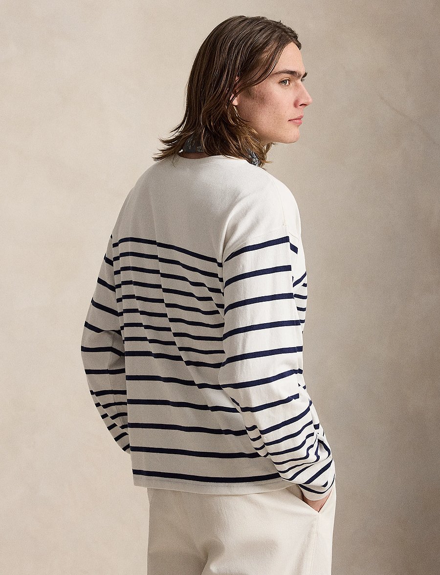 Polo Ralph Lauren - Relaxed Fit Striped Jersey Pullover - rund hals - newport navy/whit - 2