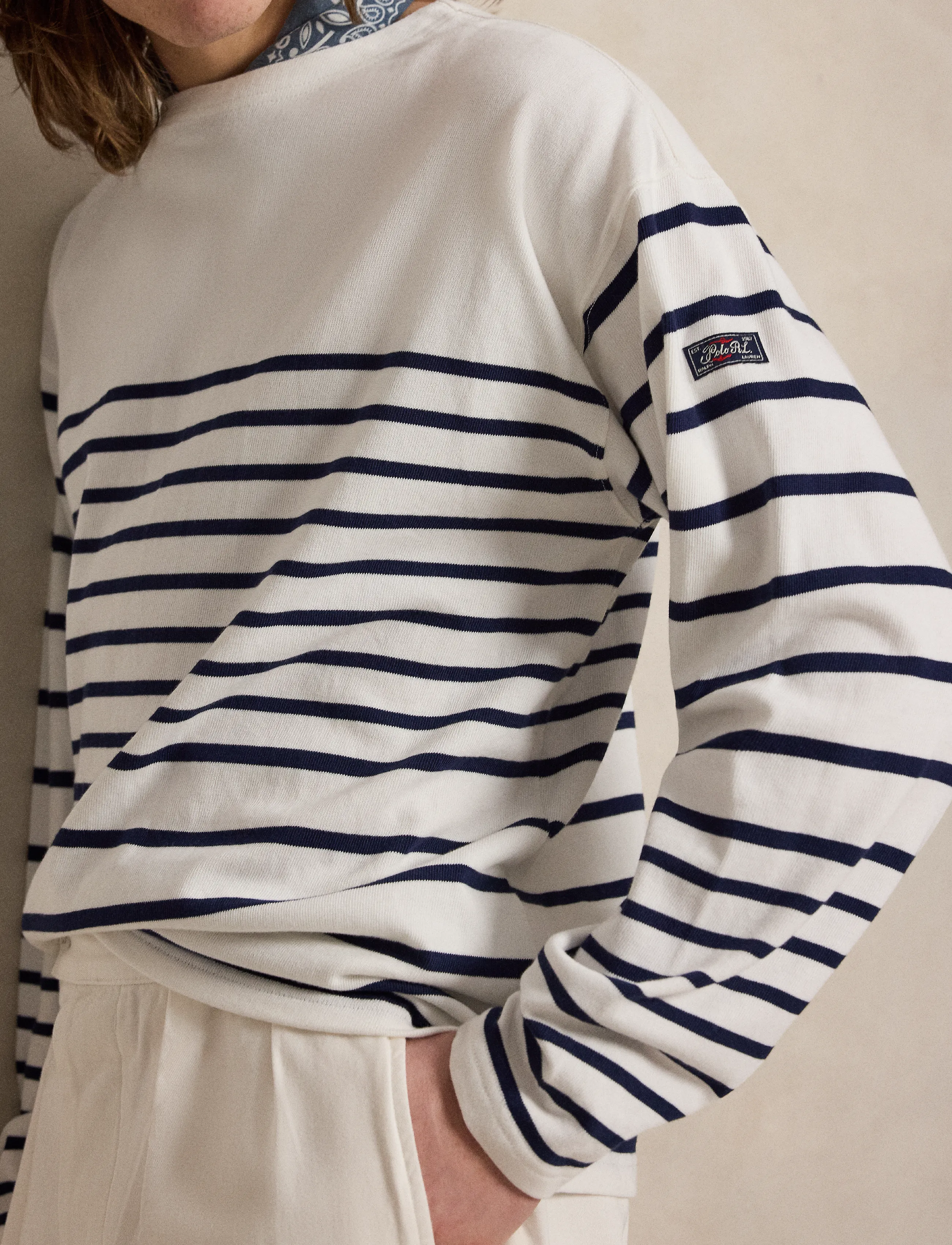 Polo Ralph Lauren - Relaxed Fit Striped Jersey Pullover - rund hals - newport navy/whit - 3