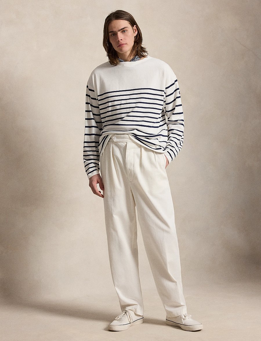 Polo Ralph Lauren - Relaxed Fit Striped Jersey Pullover - rund hals - newport navy/whit - 4