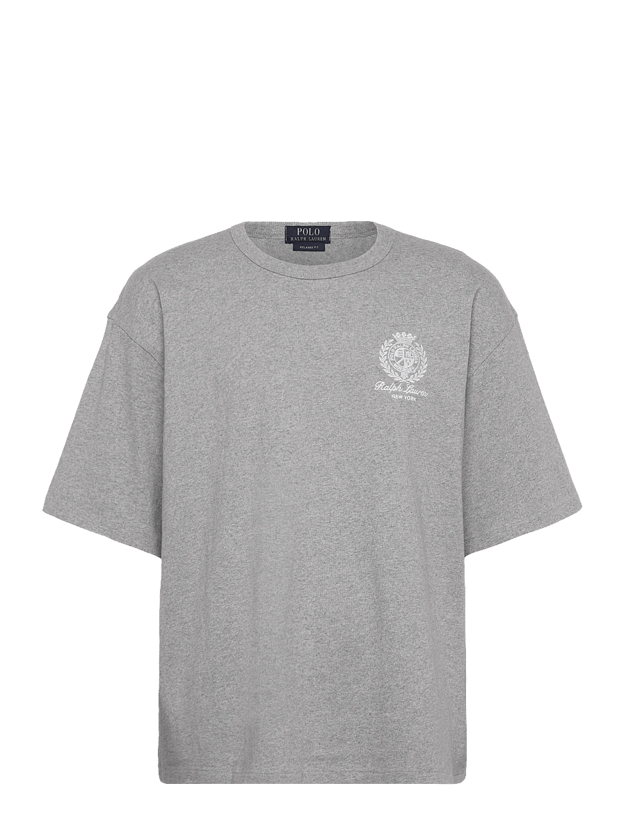 Polo Ralph Lauren - Relaxed Fit Jersey Graphic T-Shirt - kurzärmelige t-shirts - andover heather - 0