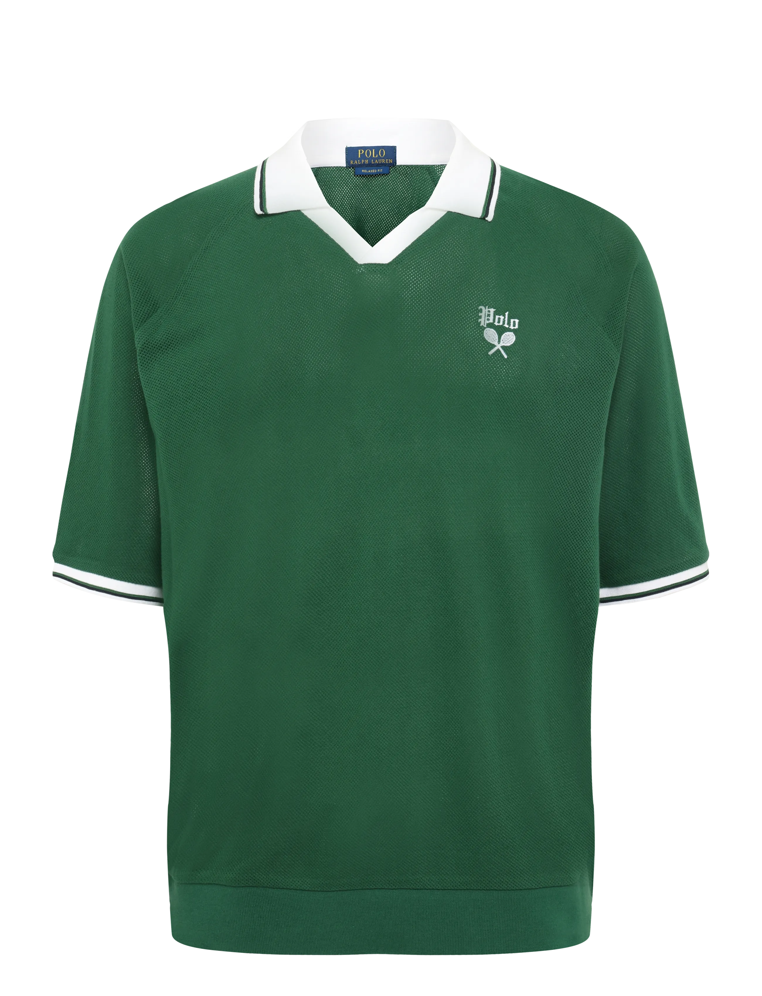 Polo Ralph Lauren Relaxed Fit Pointelle Jersey Polo Shirt - Kleidung - NEW FOREST / green