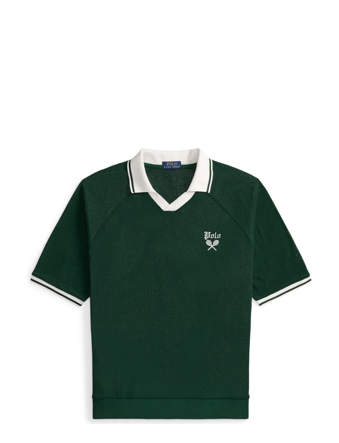 Polo Ralph Lauren Relaxed Fit Pointelle Jersey Polo Shirt - Designers - NEW FOREST / green