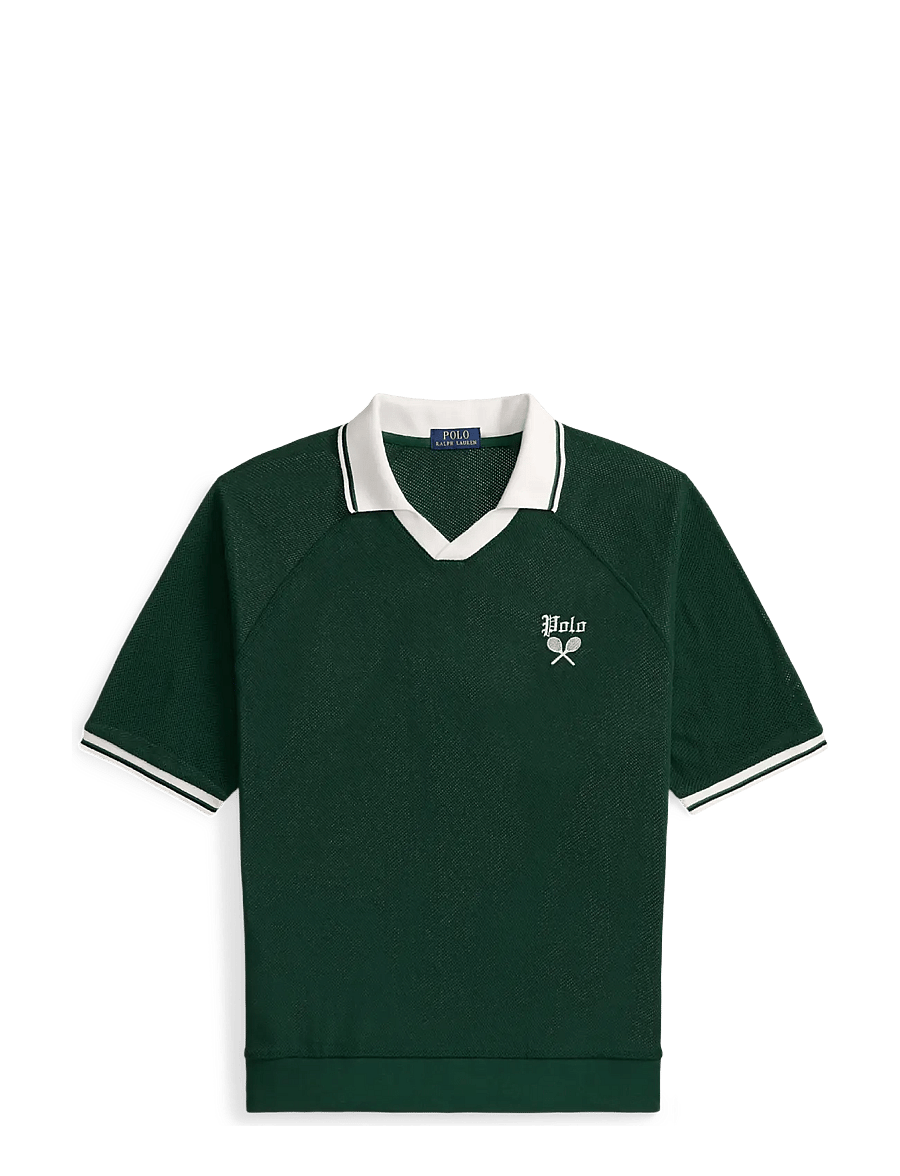 Polo Ralph Lauren - Relaxed Fit Pointelle Jersey Polo Shirt - new forest - 1