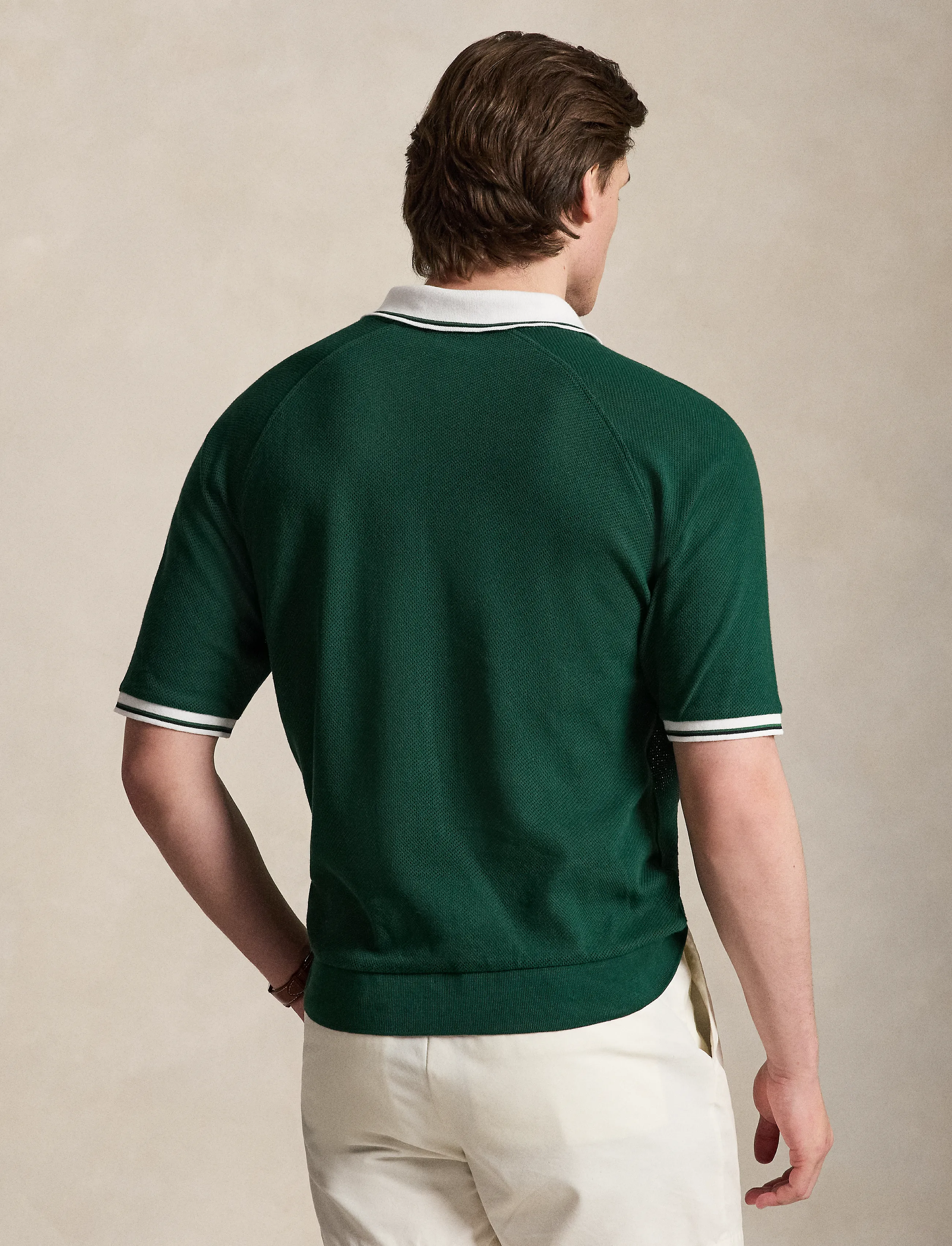 Polo Ralph Lauren - Relaxed Fit Pointelle Jersey Polo Shirt - new forest - 2