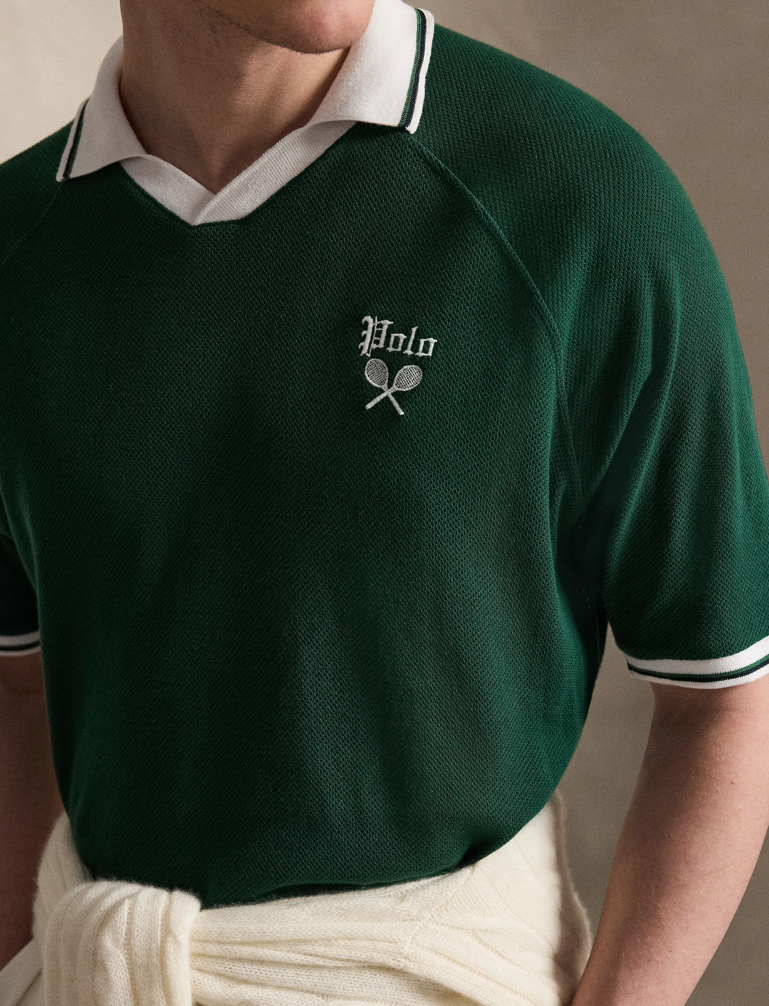 Polo Ralph Lauren - Relaxed Fit Pointelle Jersey Polo Shirt - new forest - 4
