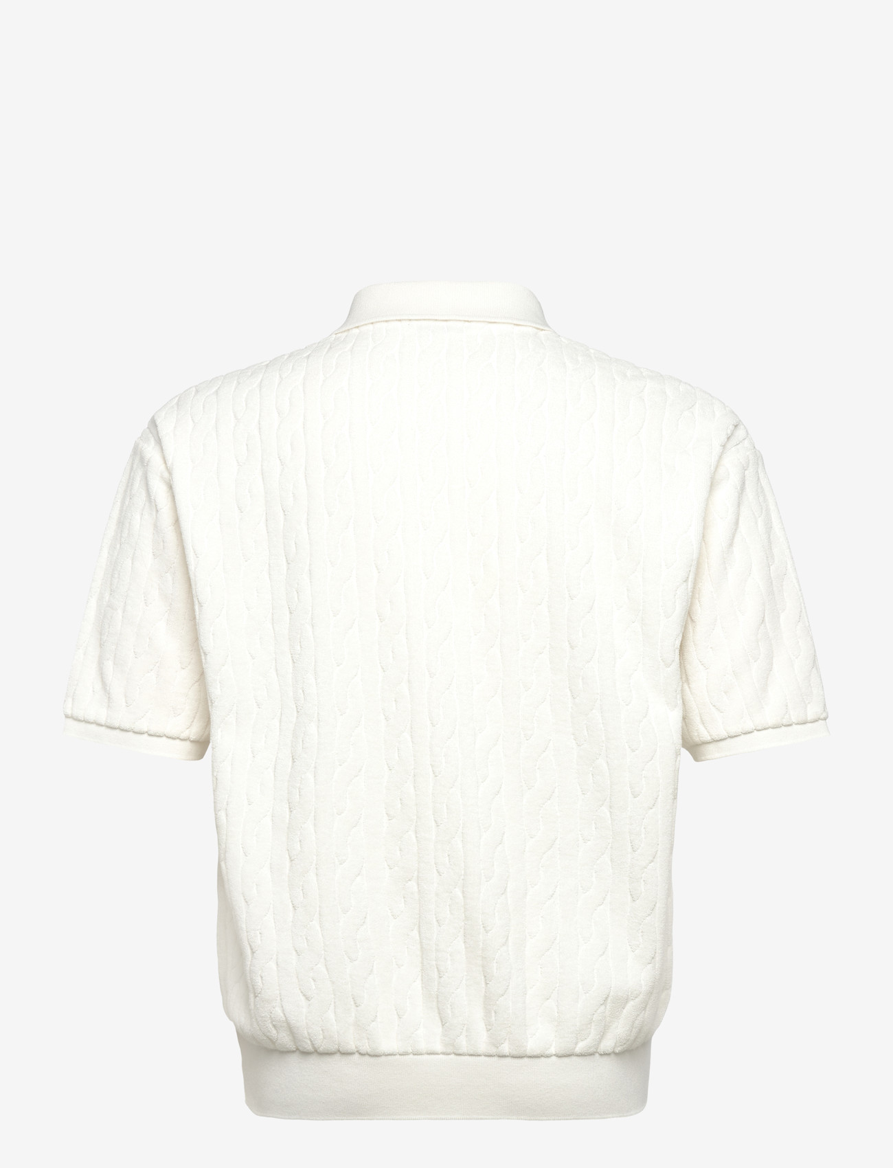 Polo Ralph Lauren - Relaxed Fit Cabled Terry Polo Shirt - polostrik - deckwash white - 1