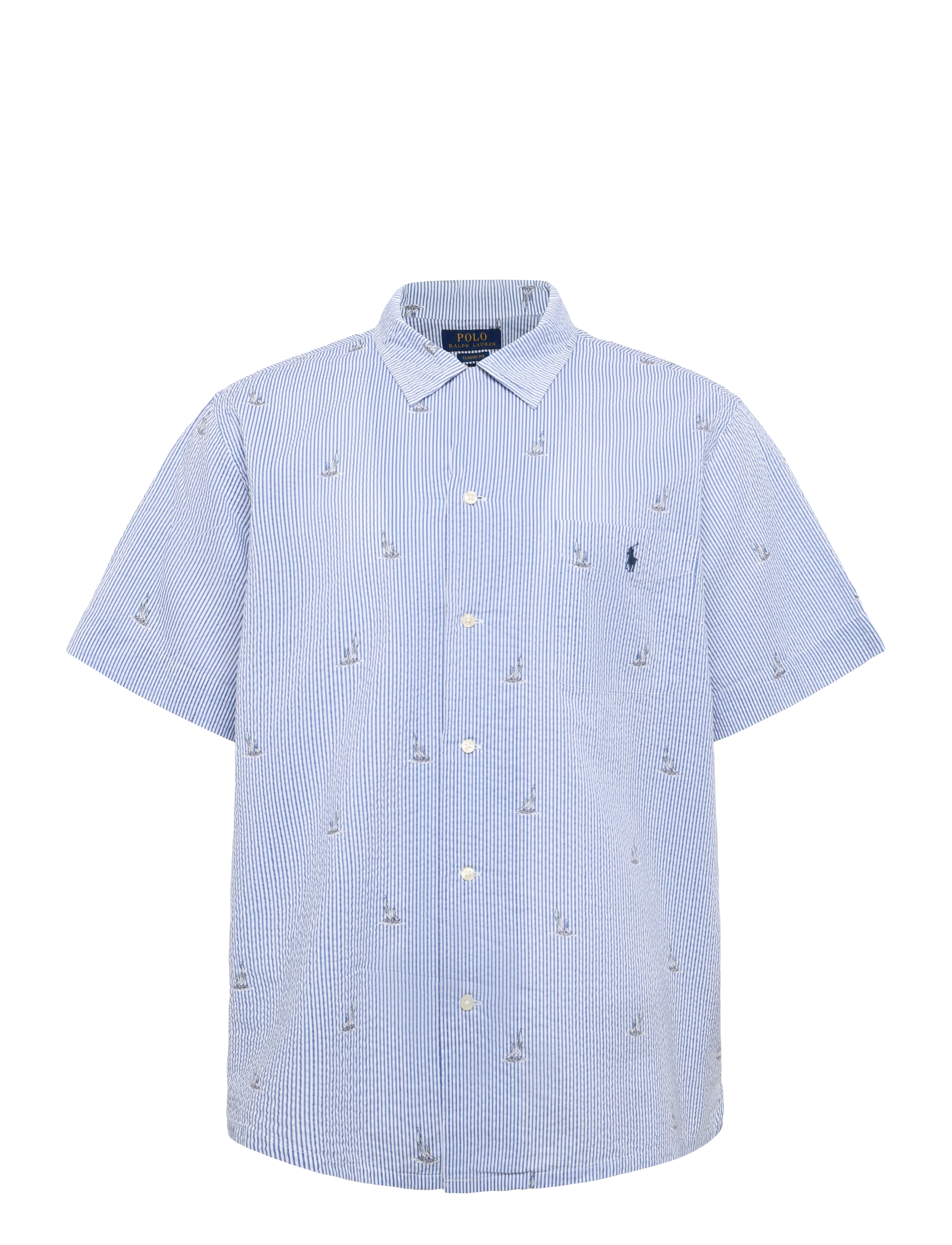 Polo Ralph Lauren Classic Fit Sailboat Seersucker Shirt - Hemden - 2654 SAILBOAT ON / blue