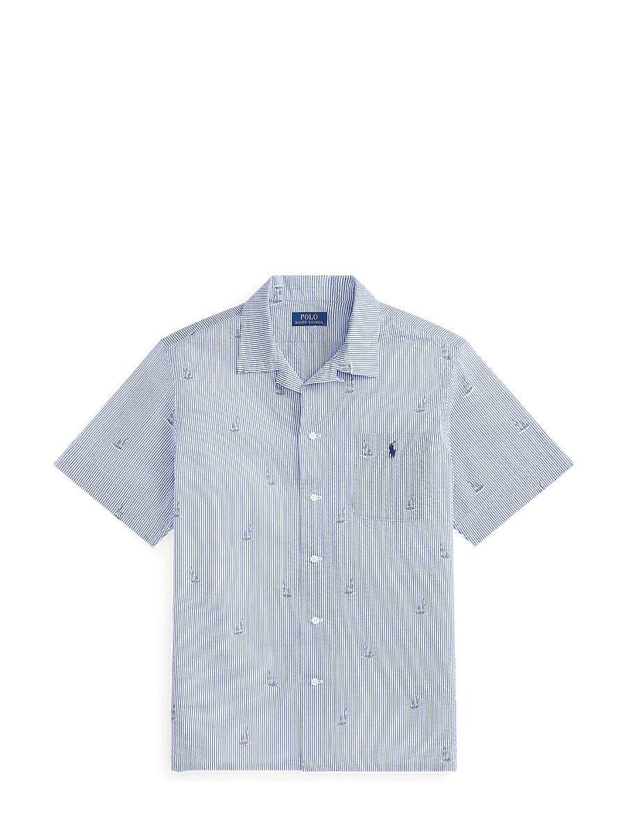 Polo Ralph Lauren - Classic Fit Sailboat Seersucker Shirt - kurzarmhemden - 2654 sailboat on - 1