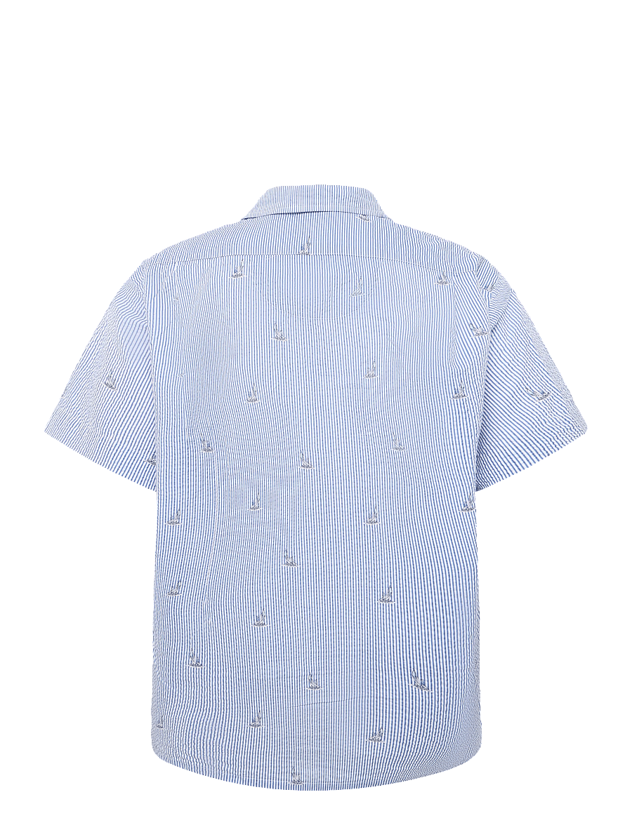 Polo Ralph Lauren - Classic Fit Sailboat Seersucker Shirt - kortærmede skjorter - 2654 sailboat on - 2